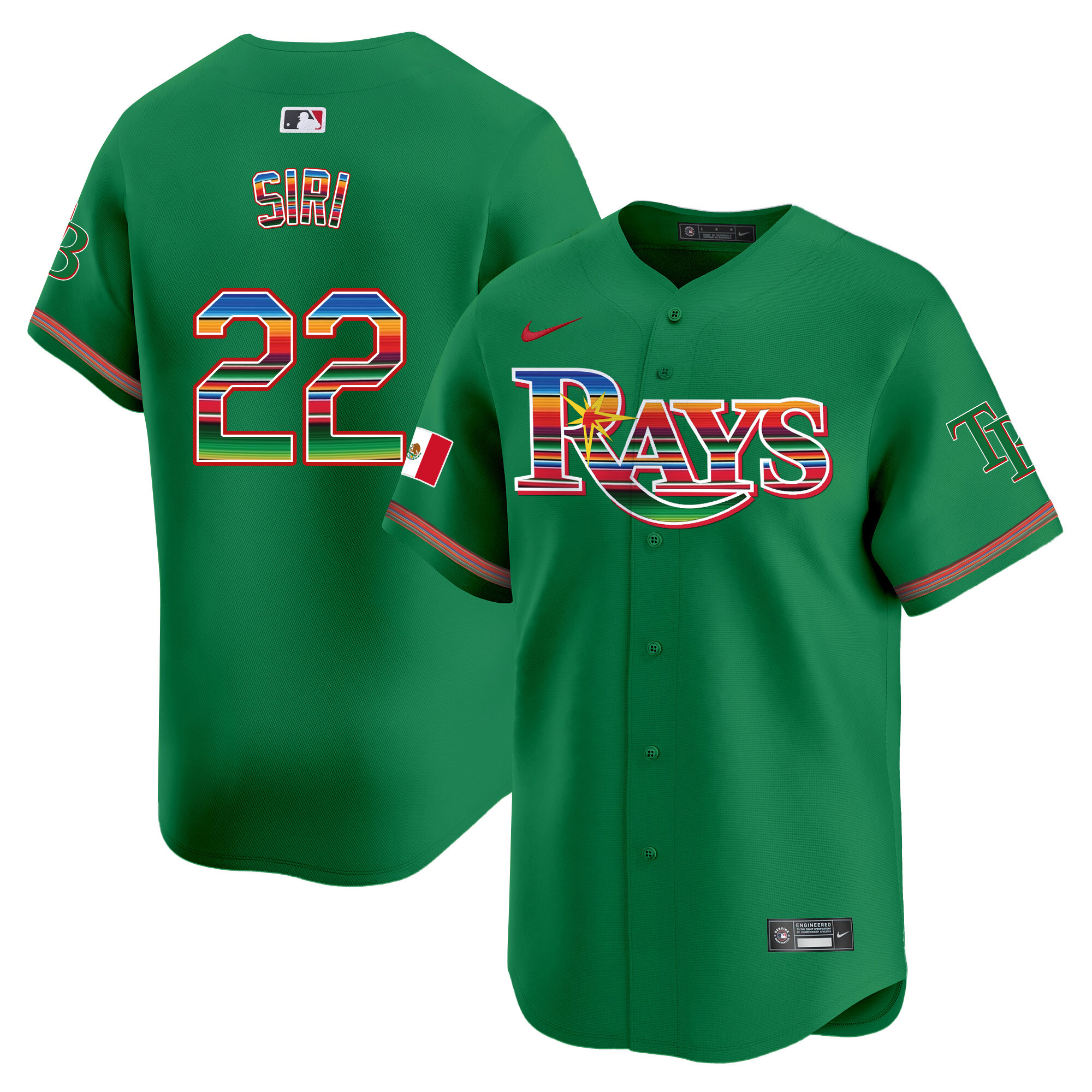 Jose Siri Men's Tampa Bay Rays Mexico Vapor Premier Limited Green Jersey