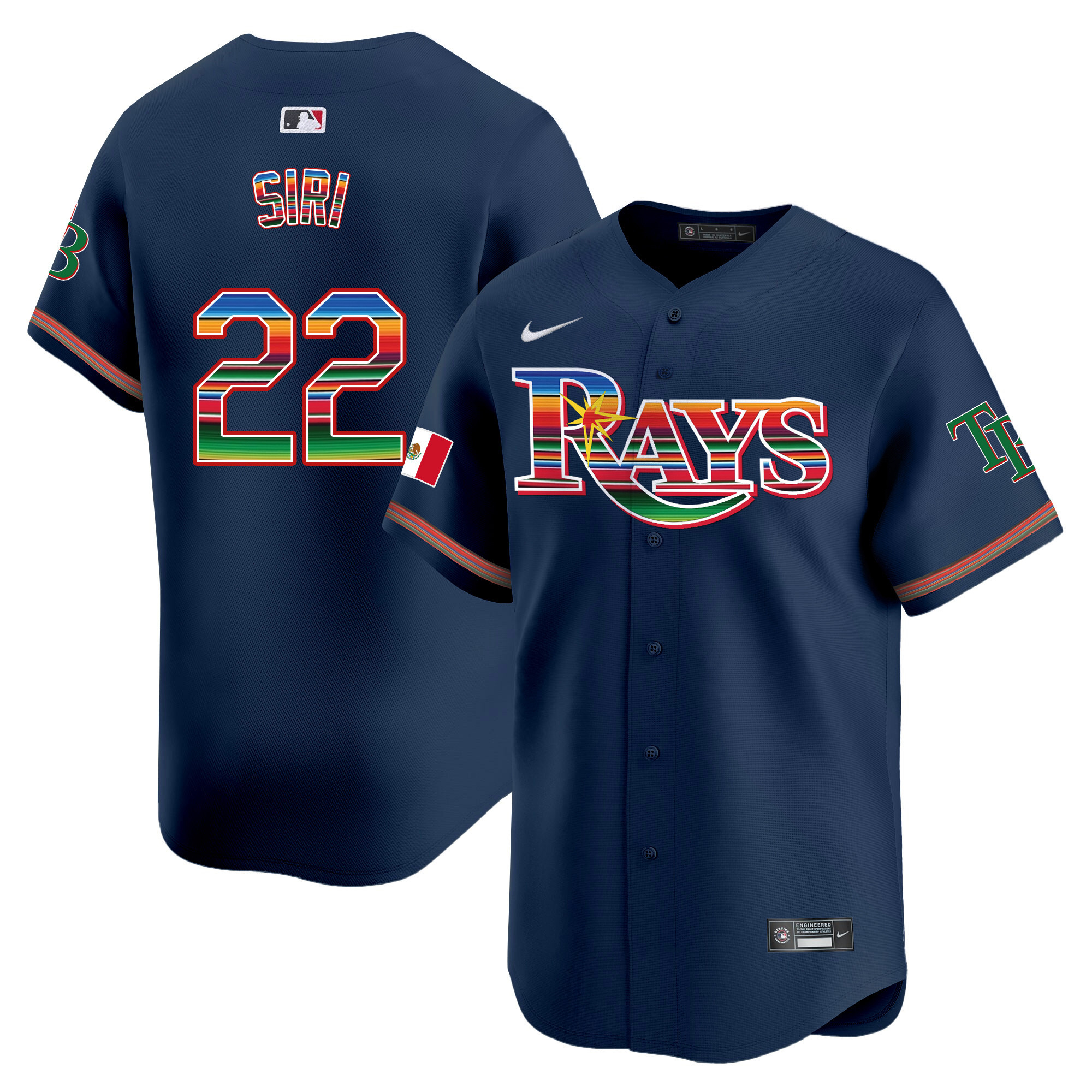 Jose Siri Men's Tampa Bay Rays Mexico Vapor Premier Limited Navy Jersey