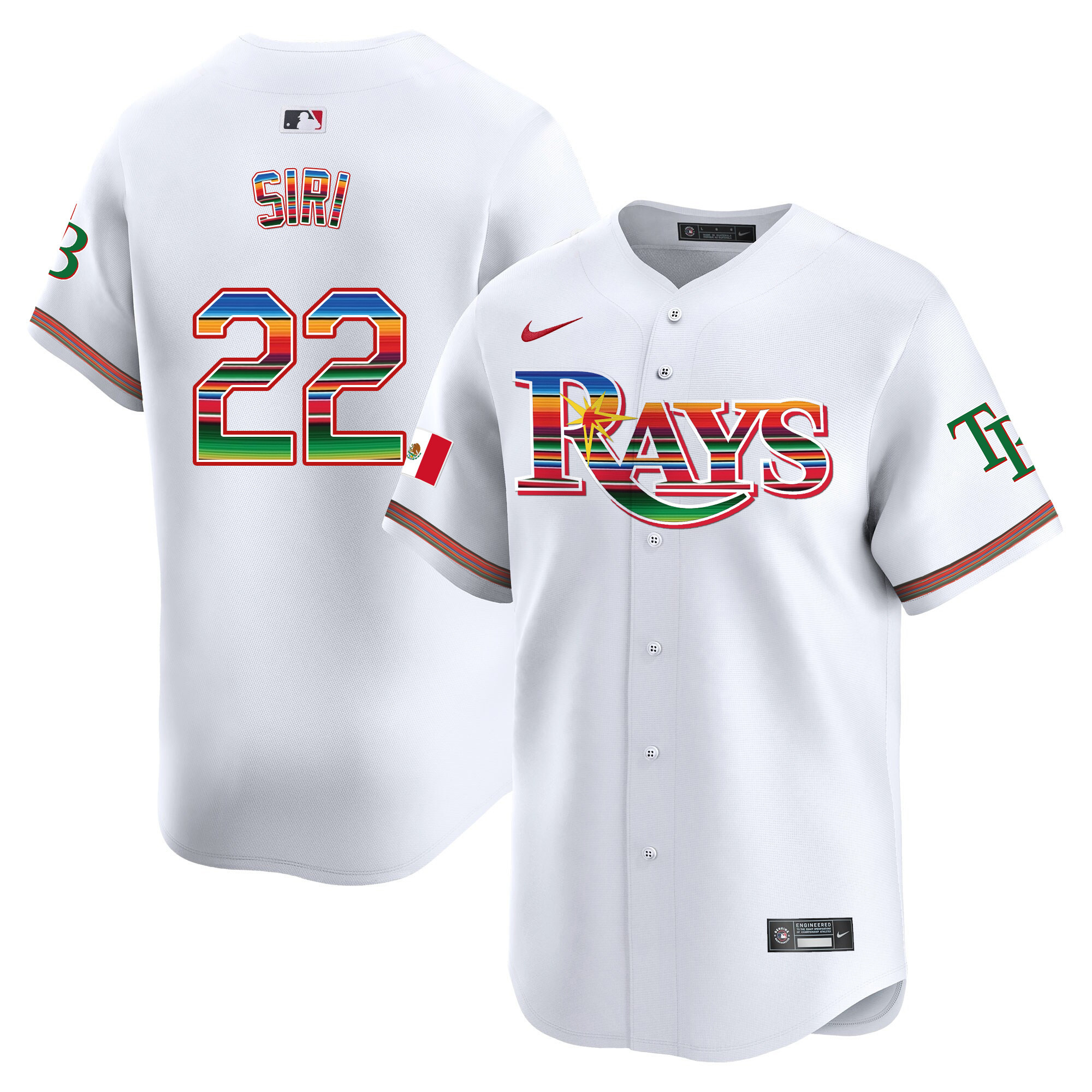 Jose Siri Men's Tampa Bay Rays Mexico Vapor Premier Limited White Jersey