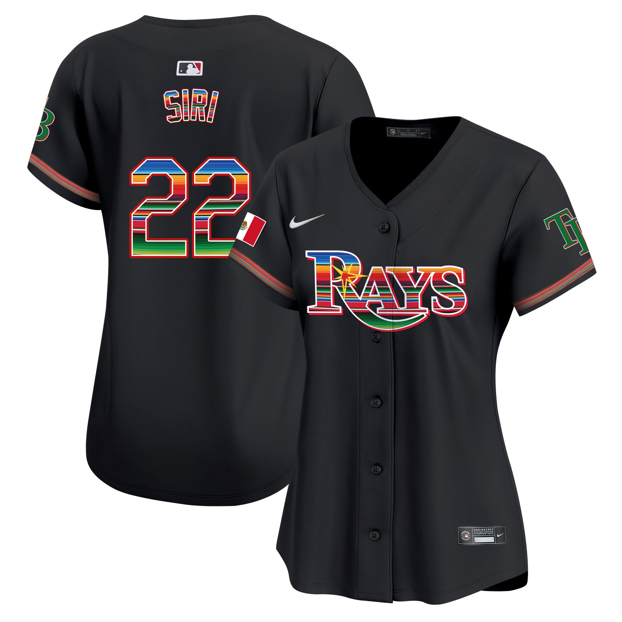 Jose Siri Women's Tampa Bay Rays Mexico Vapor Premier Limited Black Jersey