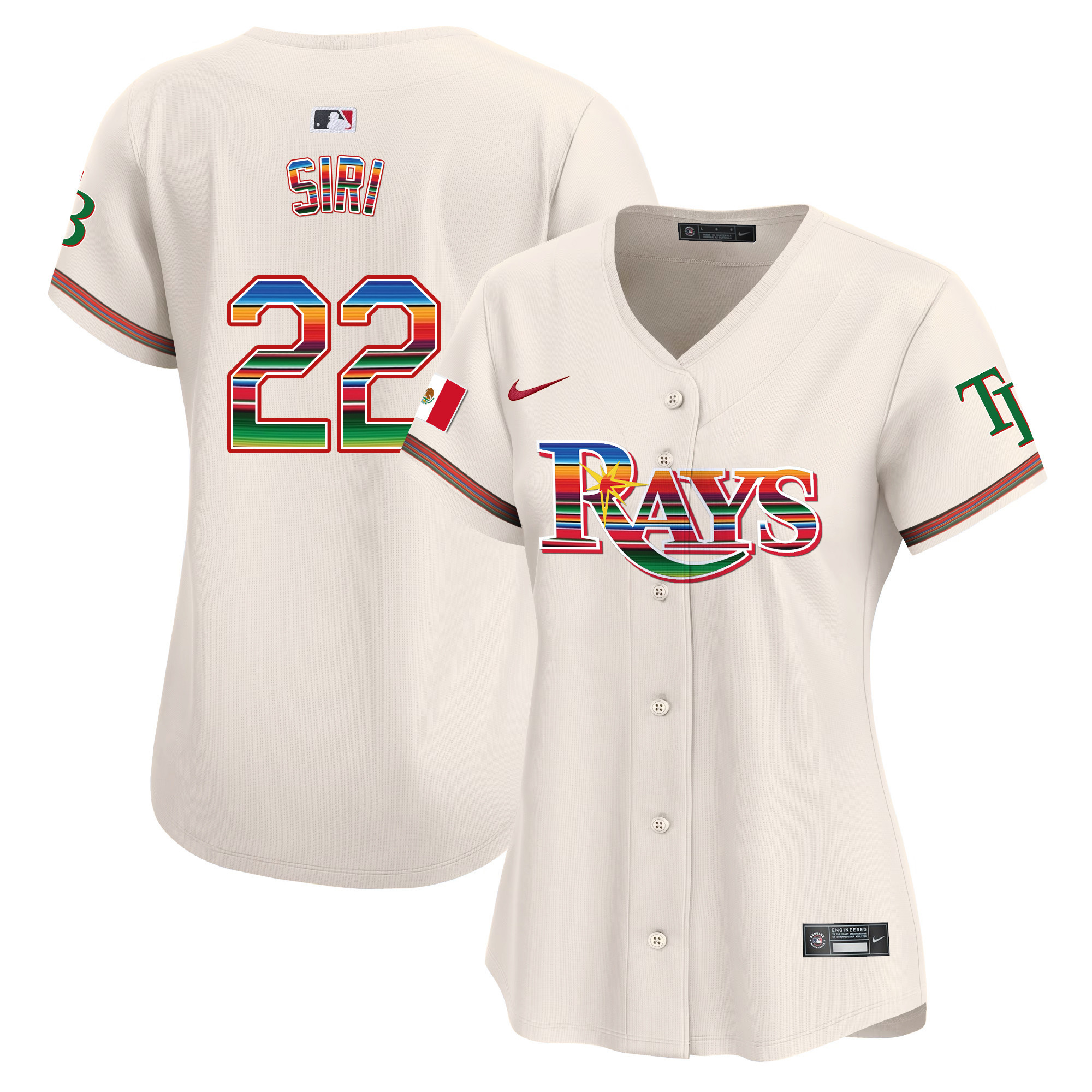 Jose Siri Women's Tampa Bay Rays Mexico Vapor Premier Limited Cream Jersey