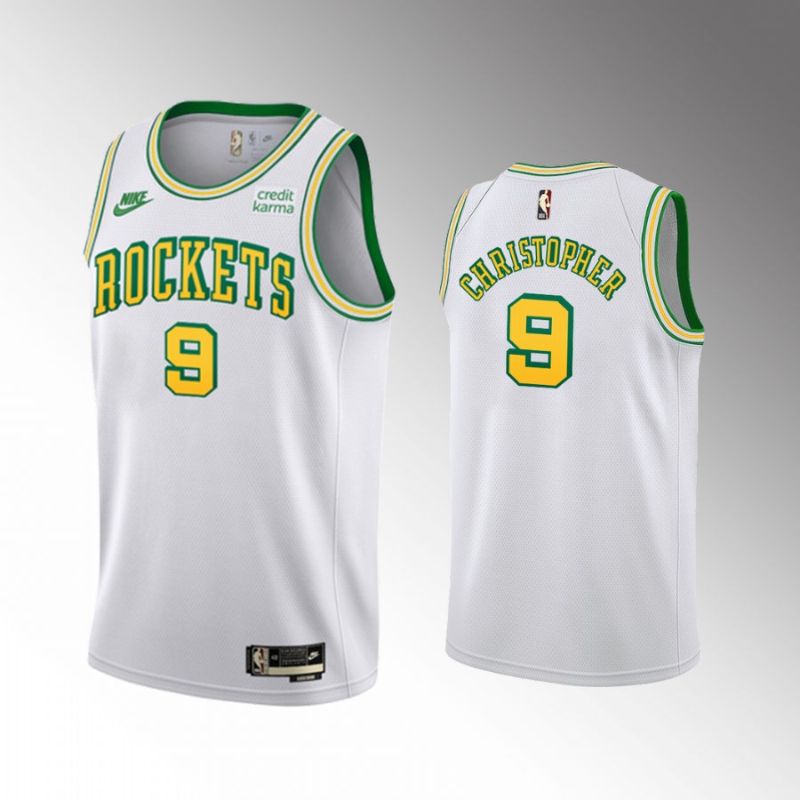 Josh Christopher Houston Rockets White #9 Classic Edition Jersey San Diego Throwbacks
