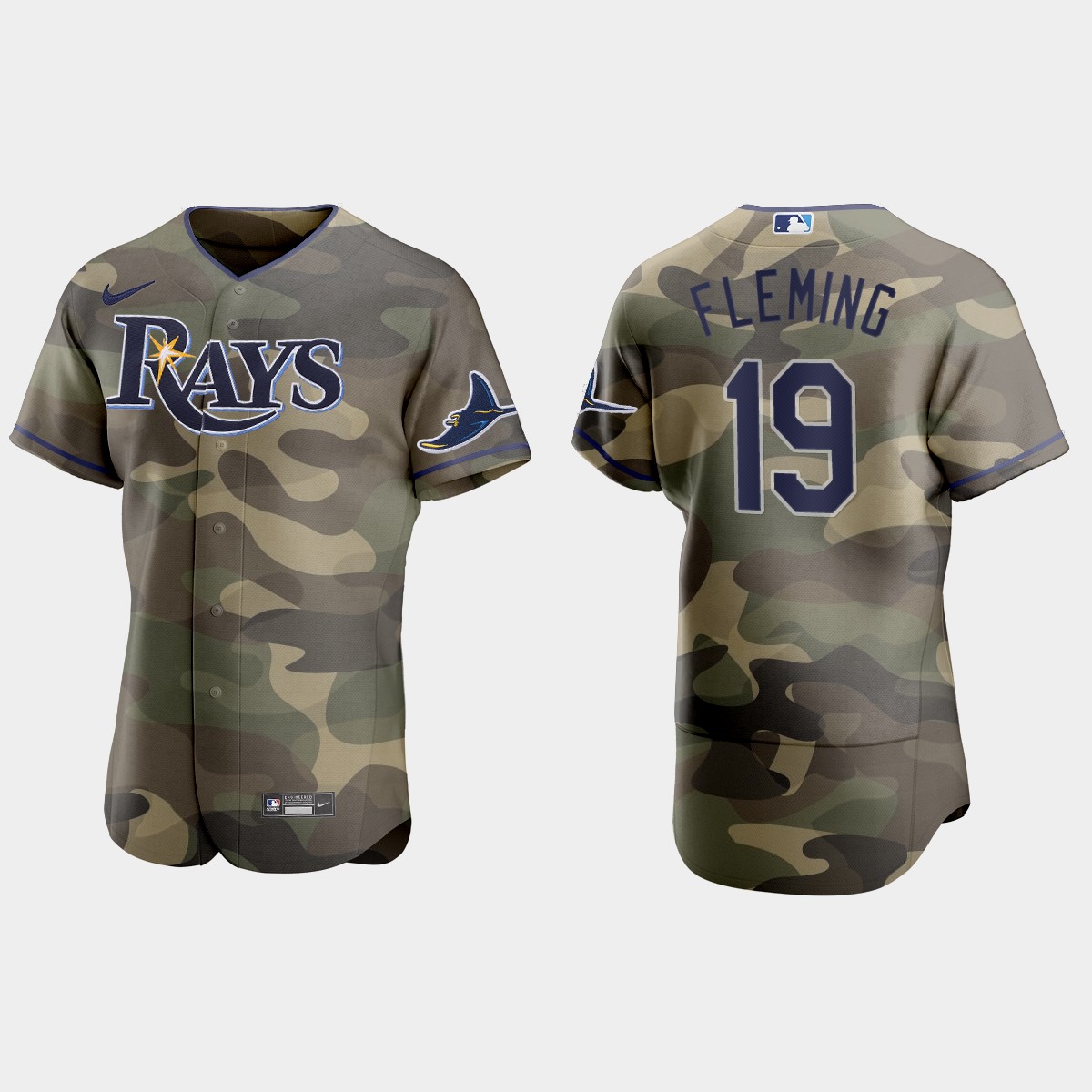 Josh Fleming Tampa Bay Rays National Armed Forces Day Jersey - Camo