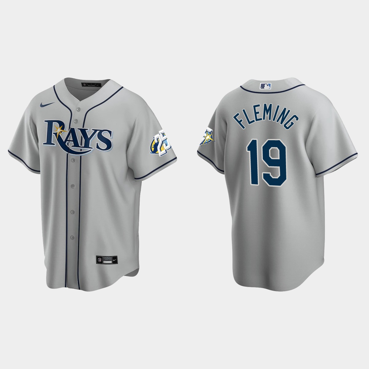 Josh Fleming Tampa Bay Rays 25th Anniversary Jersey - Gray