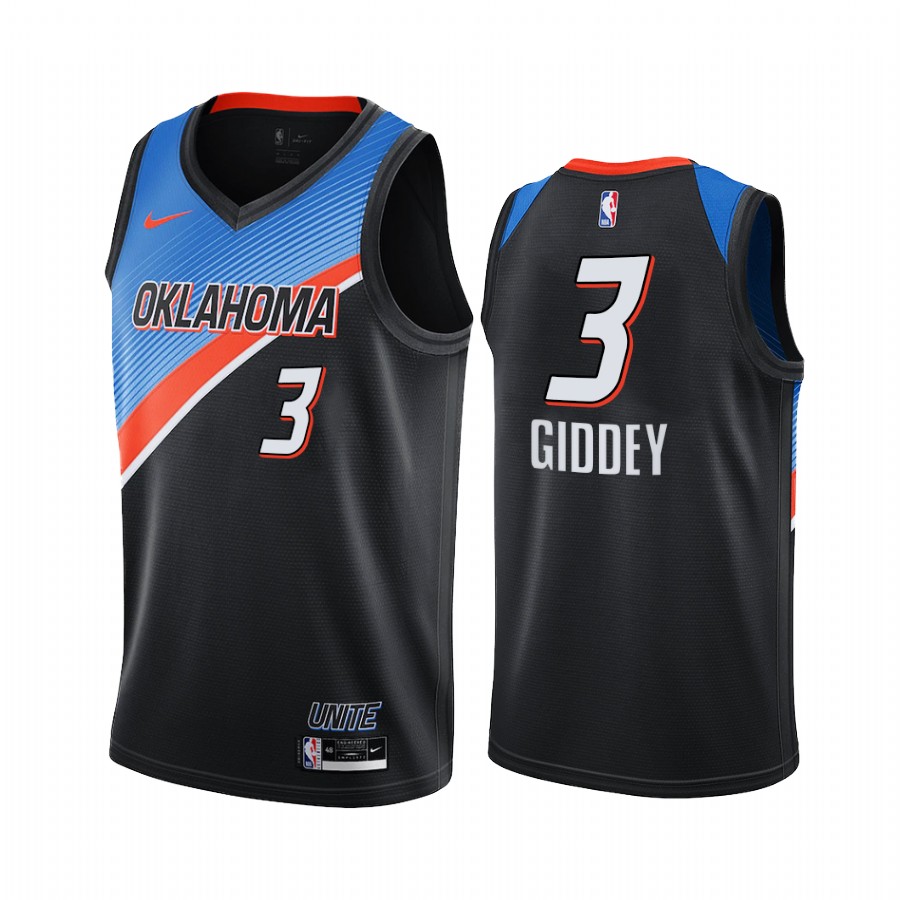 Josh Giddey Draft Oklahoma City Thunder City Edition Jersey Black