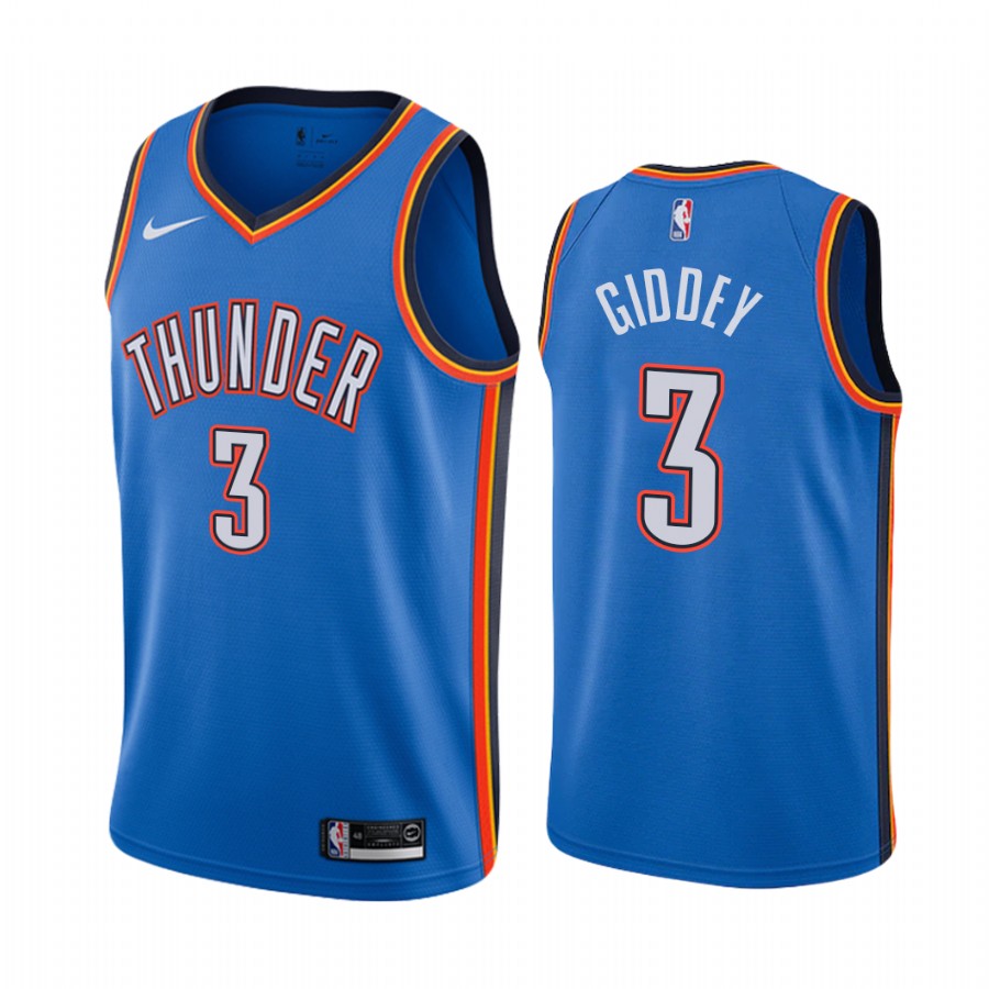 Josh Giddey Draft Oklahoma City Thunder Icon Edition Jersey Blue