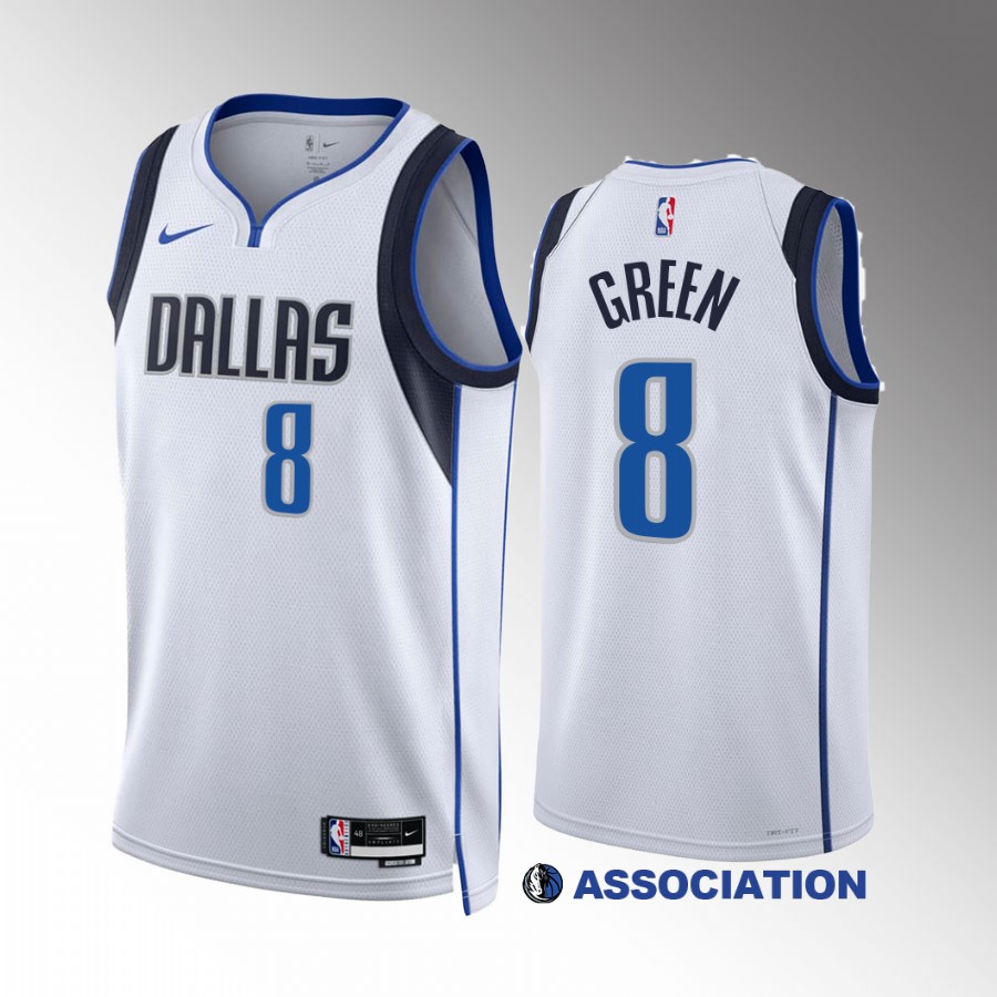 Josh Green Dallas Mavericks White #8 Association Edition Jersey Swingman