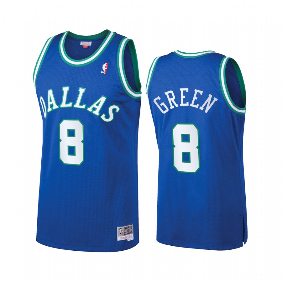 Josh Green #8 Dallas Mavericks Hardwood Classics Jersey Blue
