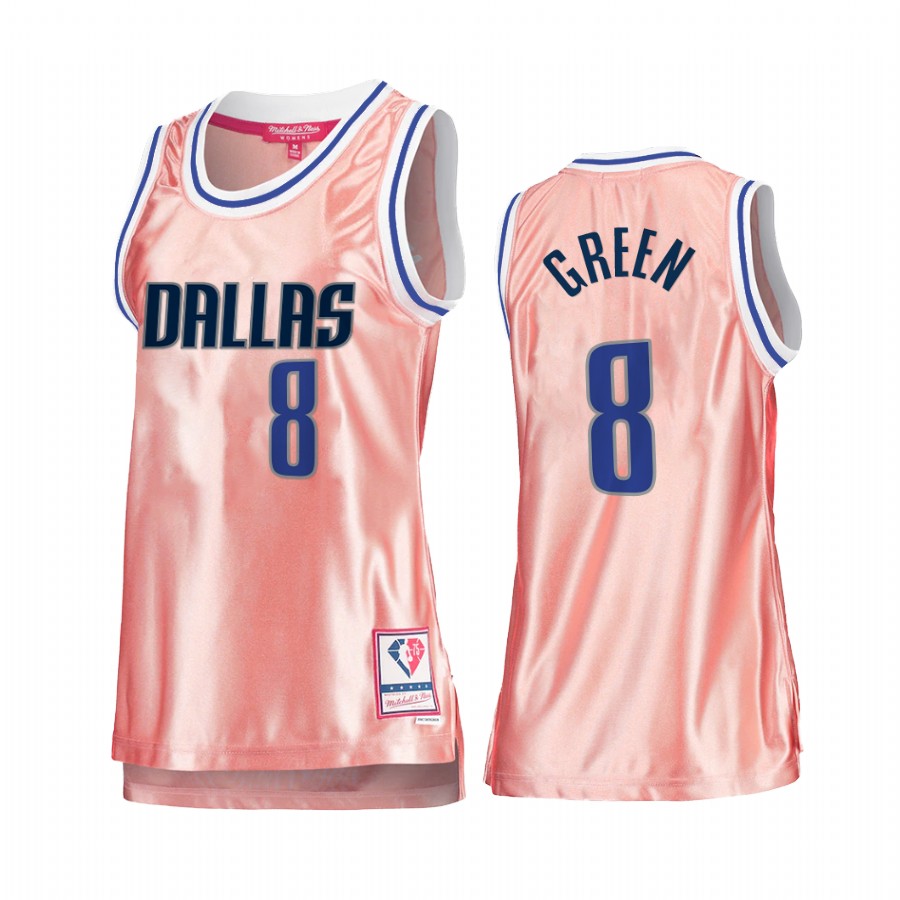 Josh Green Dallas Mavericks Rose Gold Jersey #8 Pink 75th Anniversary Women's Tank