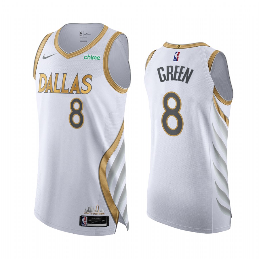 Josh Green Dallas Mavericks White City Edition  Jersey