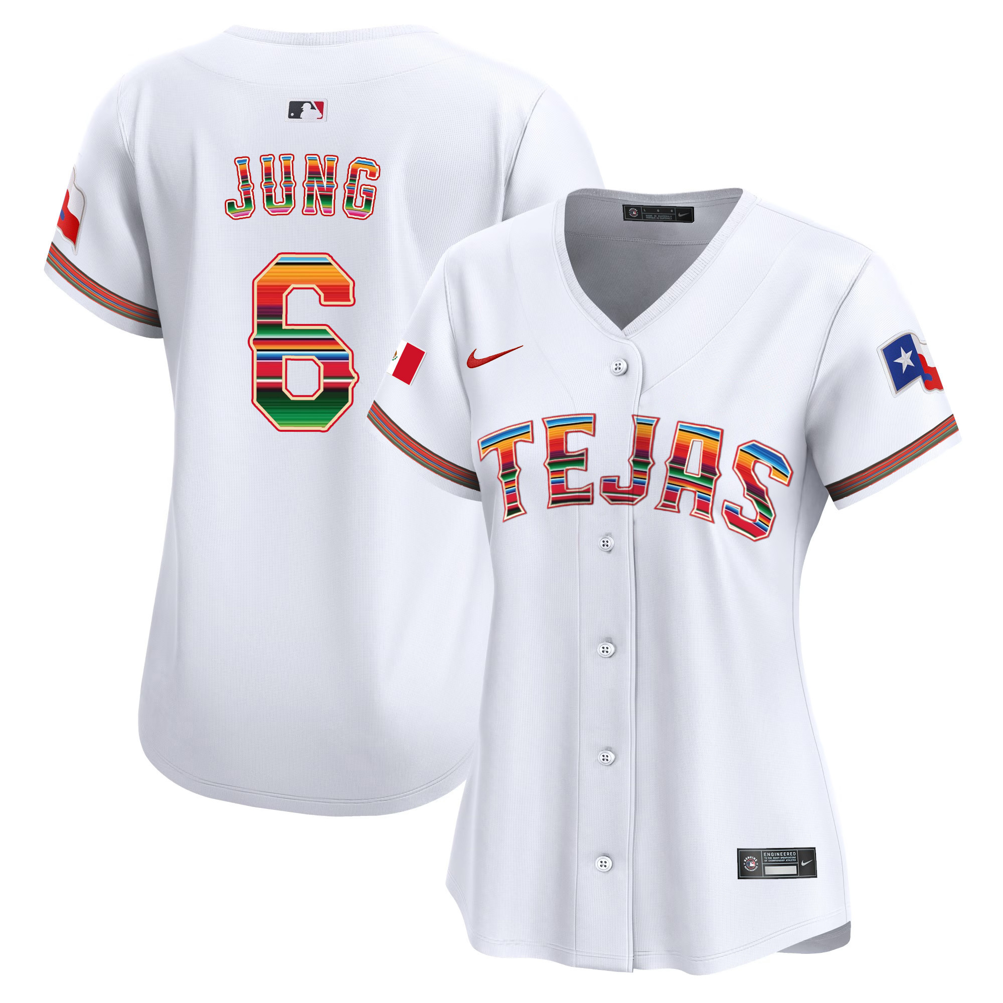 Josh Jung Women's Texas Rangers Mexico Vapor Premier Limited White Jersey