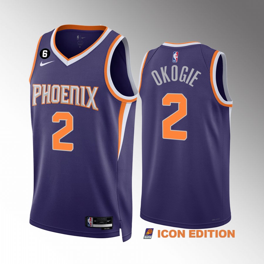 Josh Okogie Phoenix Suns Purple #2 Icon Edition Jersey Swingman
