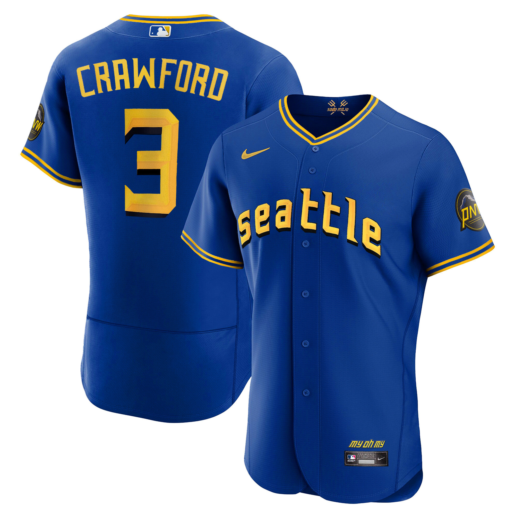 J.P. Crawford Men's Seattle Mariners City Connect Edition Flex Base Jersey