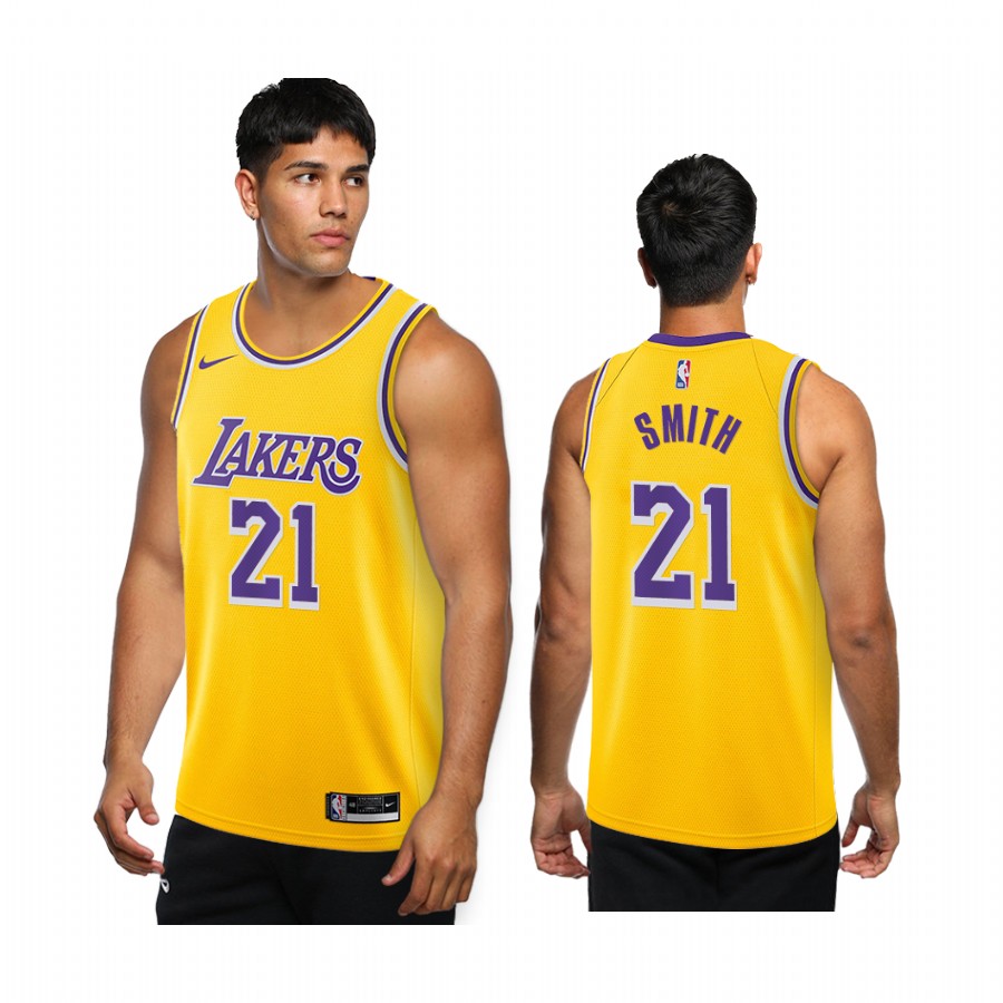 J.R. Smith Los Angeles Lakers Gold Icon Jersey
