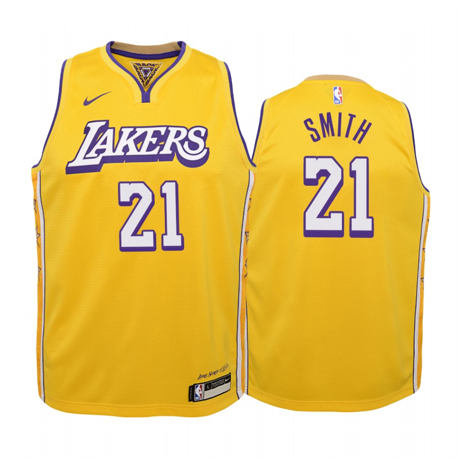 J.R. Smith Los Angeles Lakers Youth Gold City Jersey