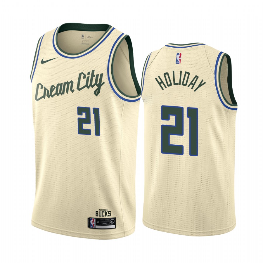 Jrue Holiday Milwaukee Bucks  Cream City Edition Jersey Trade