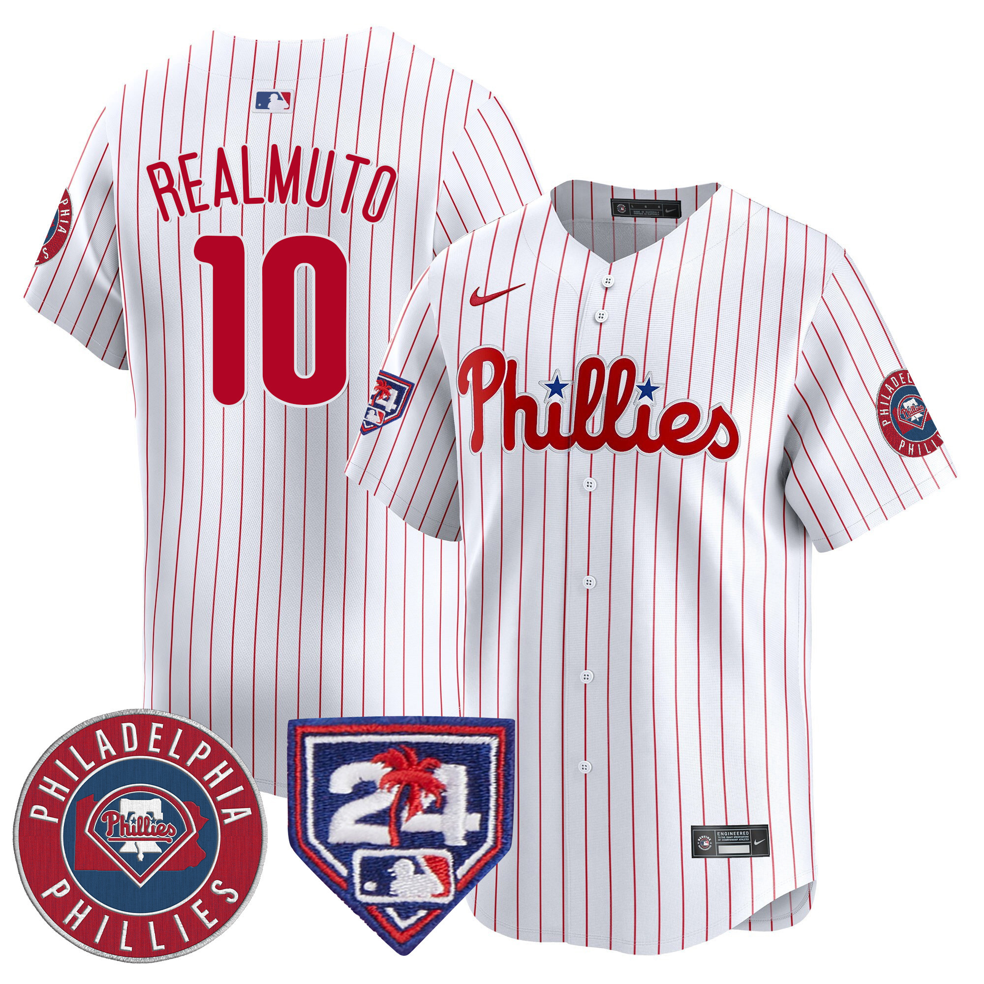 J.T. Realmuto Men's Philadelphia Phillies Spring Training Patch Vapor Premier Limited V2 White Jersey