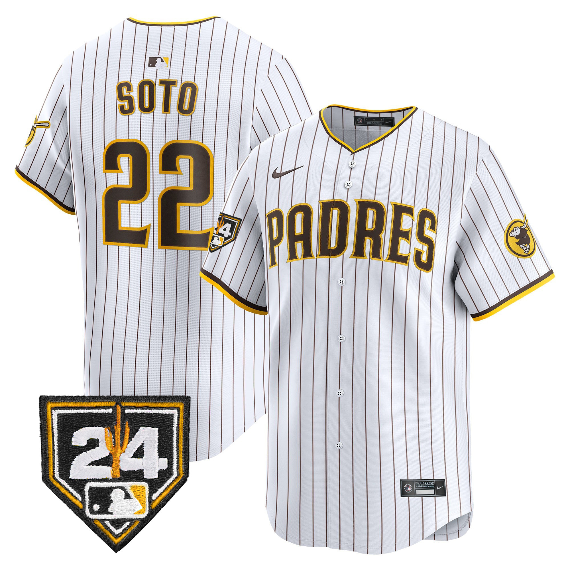 Juan Soto Men's San Diego Padres Spring Training Patch Vapor Premier Limited White Jersey