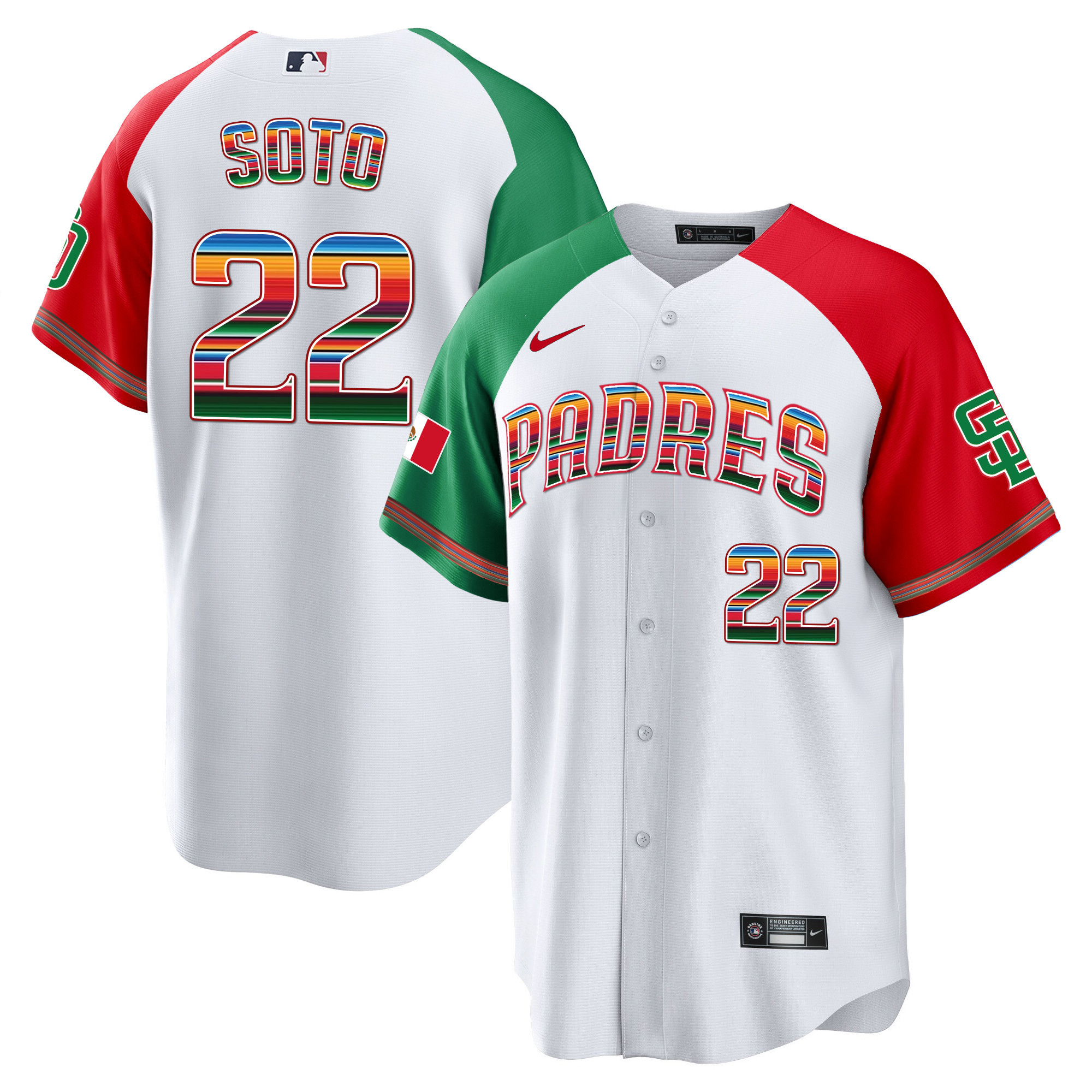 Juan Soto Men's San Diego Padres Mexico Cool Base Limited Alternate Jersey
