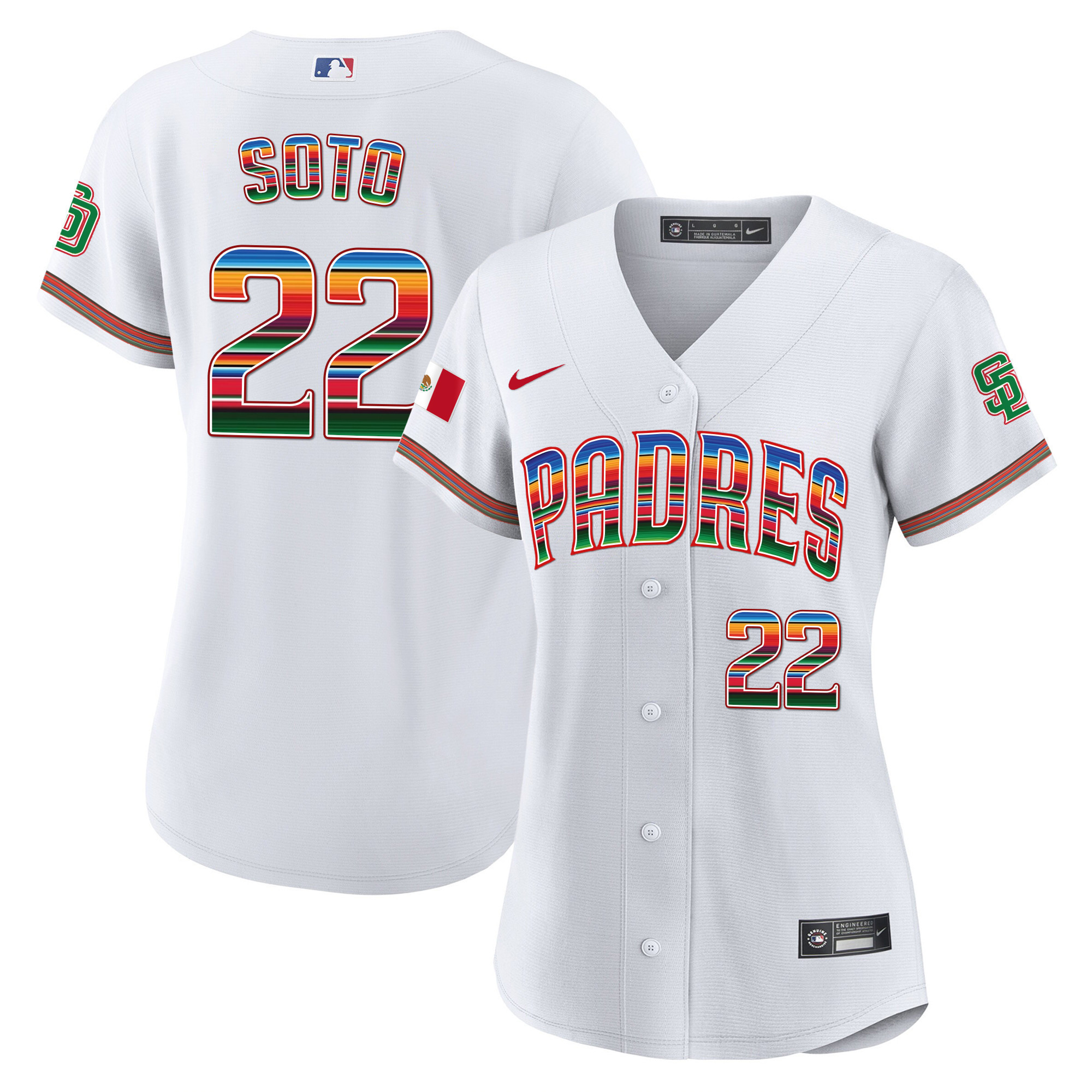 Juan Soto Women's San Diego Padres Mexico Cool Base Limited White Jersey