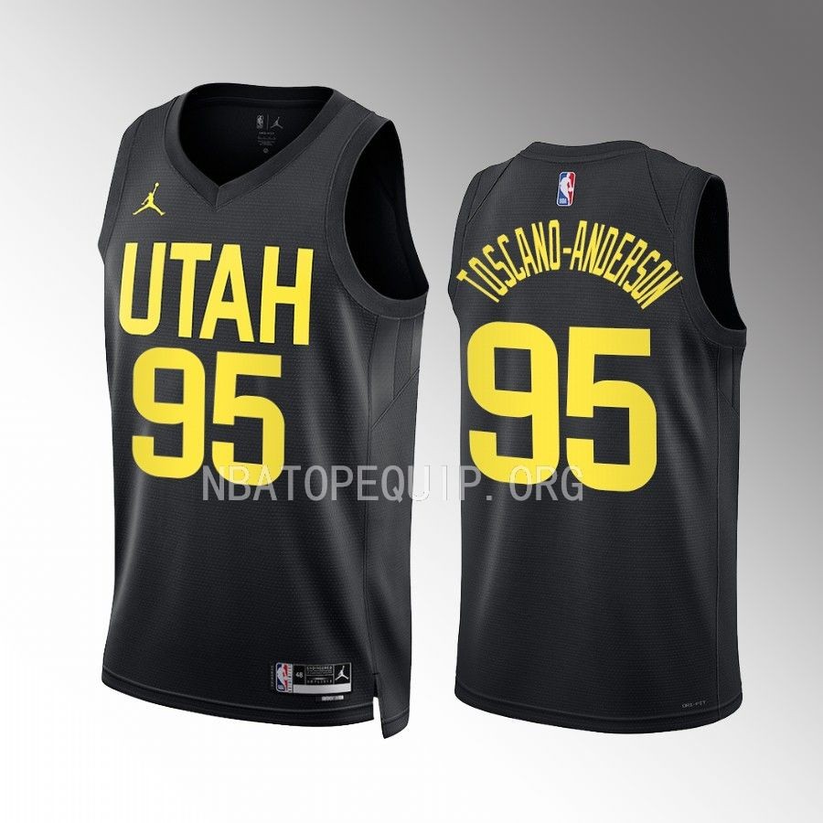 Juan Toscano-Anderson Utah Jazz #95 Black Jersey Statement Edition Swingman