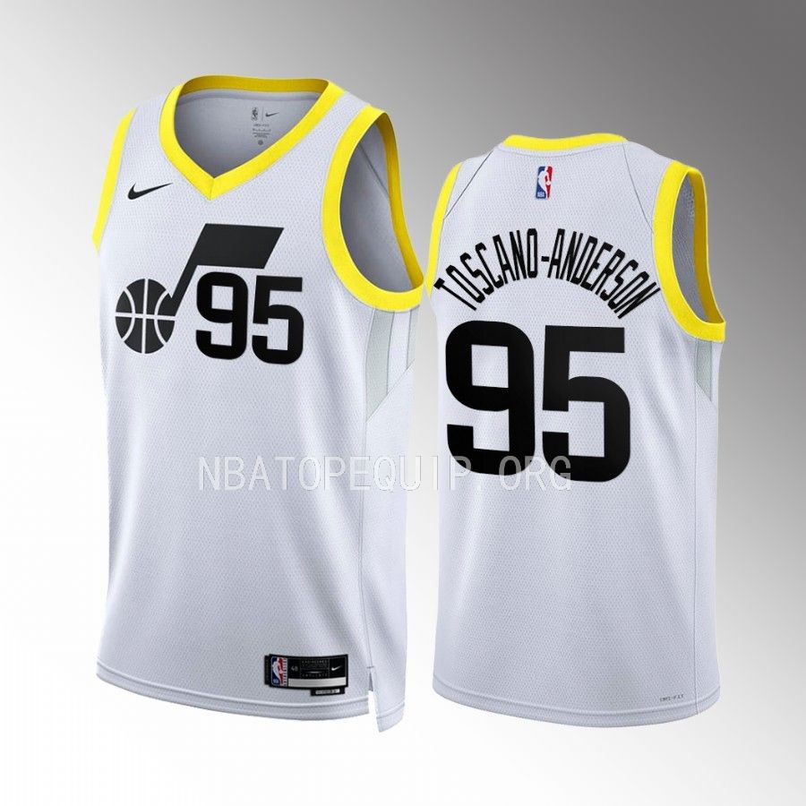 Juan Toscano-Anderson Utah Jazz #95 White Jersey Association Edition Swingman