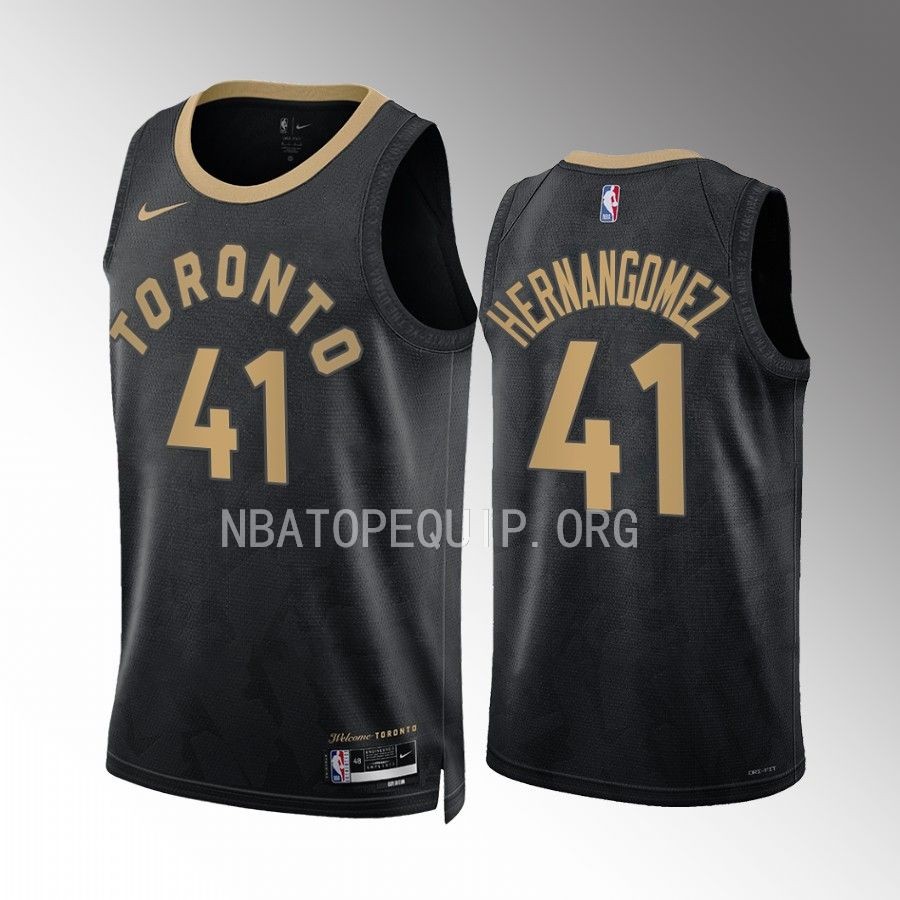Juancho Hernangomez Toronto Raptors Black #41 City Edition Jersey Swingman