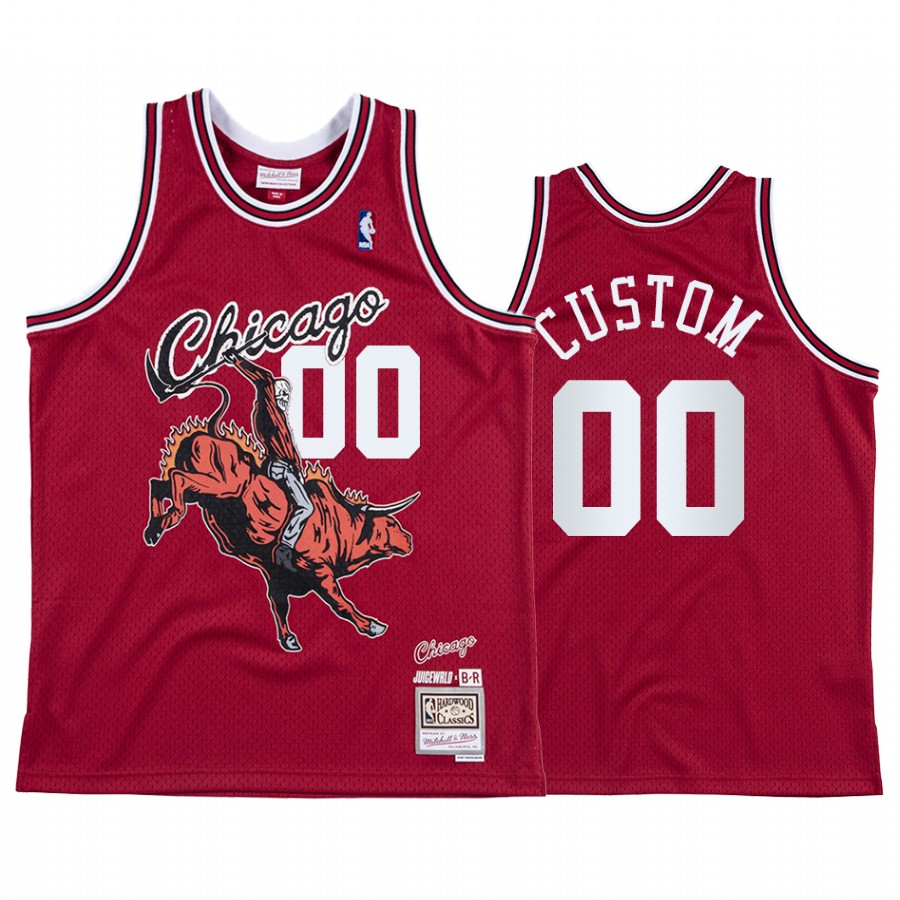 Juice Wrld X Chicago Bulls Custom Red Jersey BR