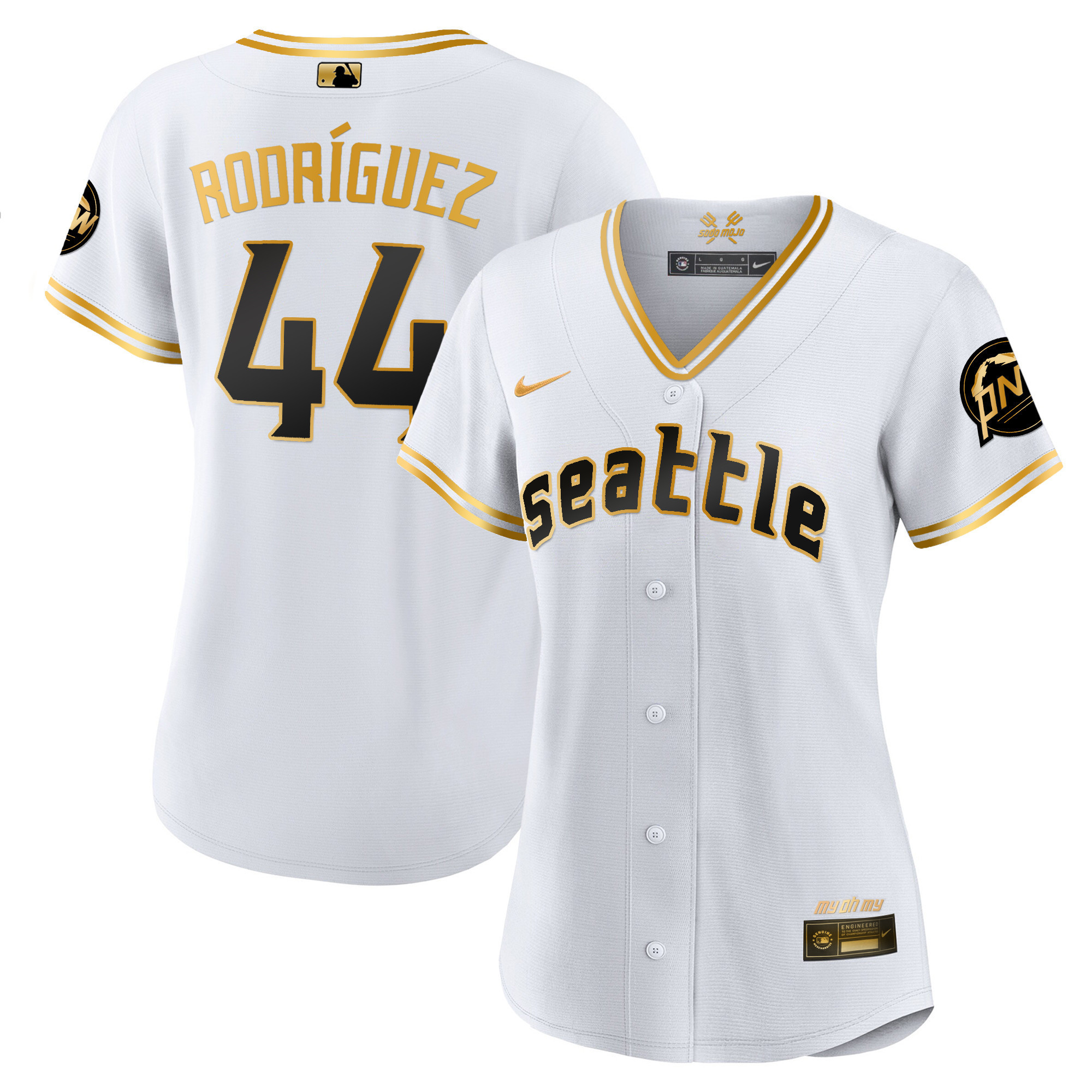 Julio Rodriguez Women's Seattle Mariners City Connect Gold White Gold Jersey