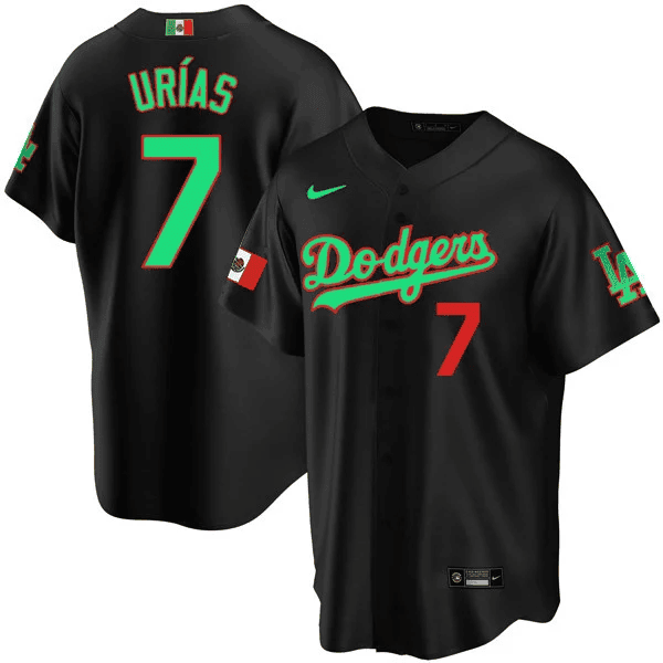 Julio Urías Men's Los Angeles Dodgers Mexican Heritage Black Mexico Jersey