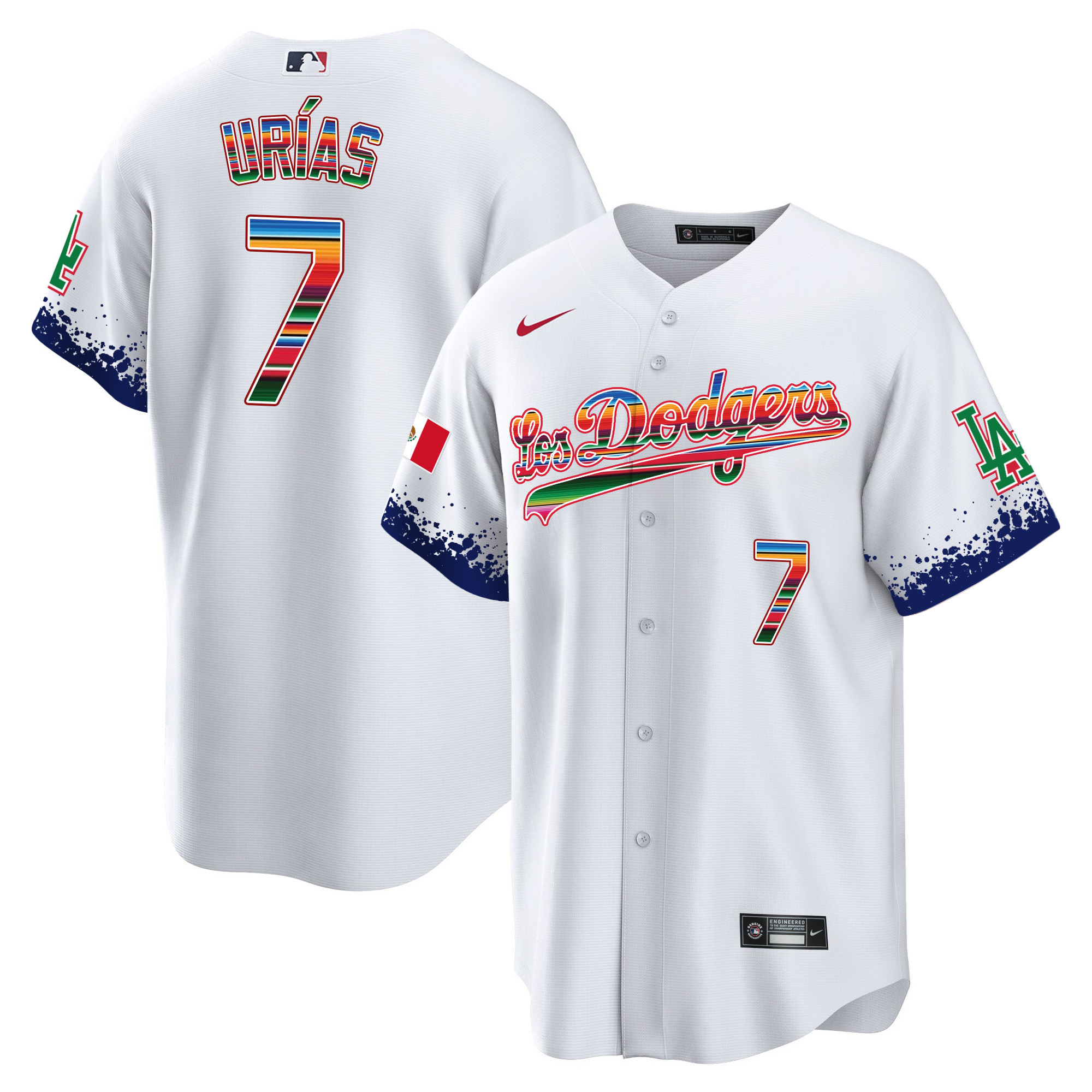 Julio Urías Men's Los Angeles Dodgers Mexico Cool Base City Connect Limited White Jersey