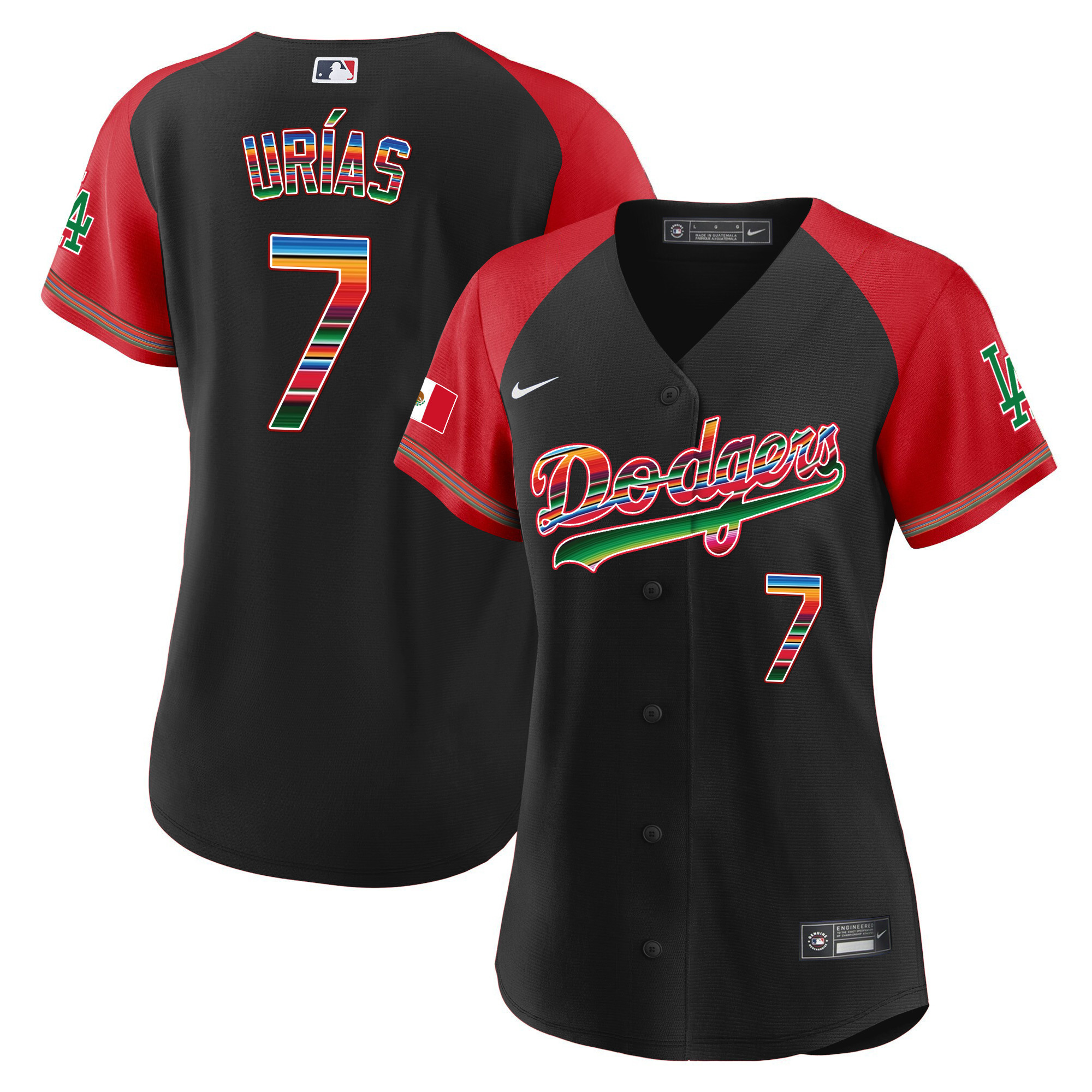 Julio Urías Women's Los Angeles Dodgers Mexico Alternate Baseball Black Jersey
