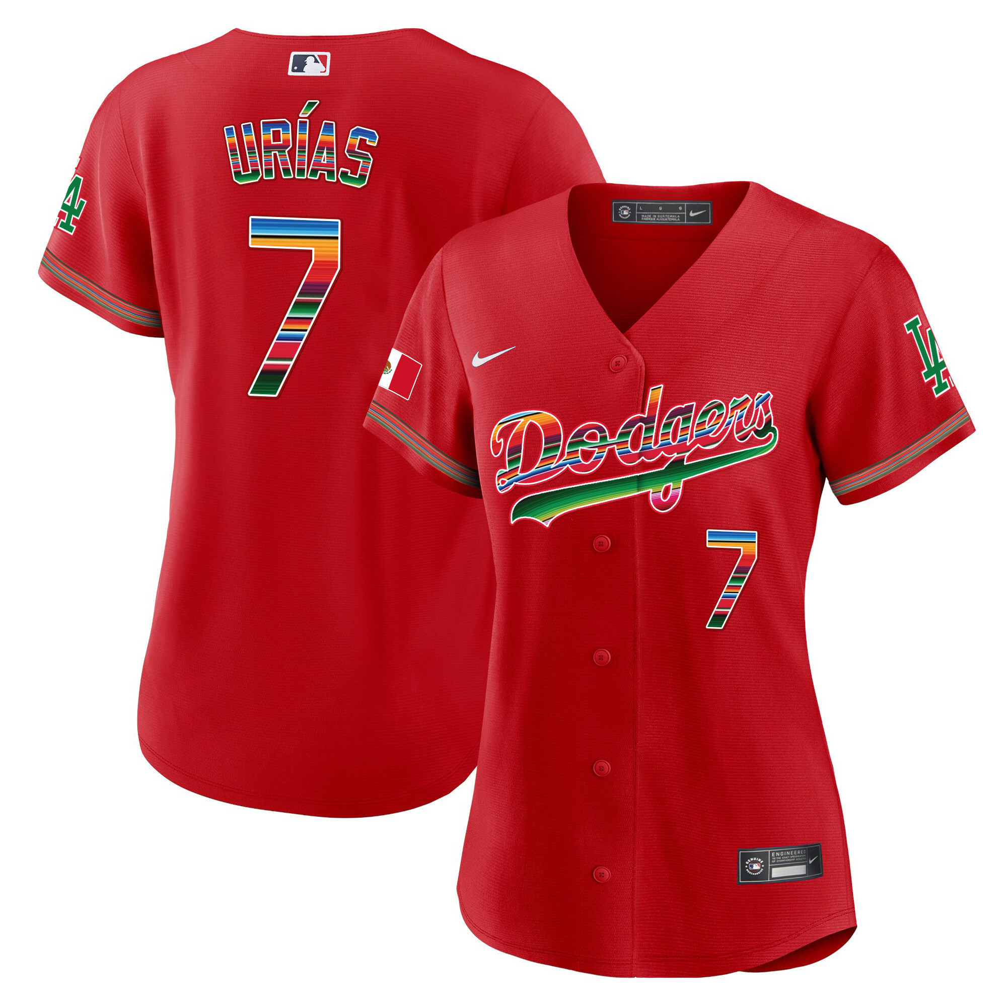Julio Urías Women's Los Angeles Dodgers Mexico Baseball Limited Red Jersey