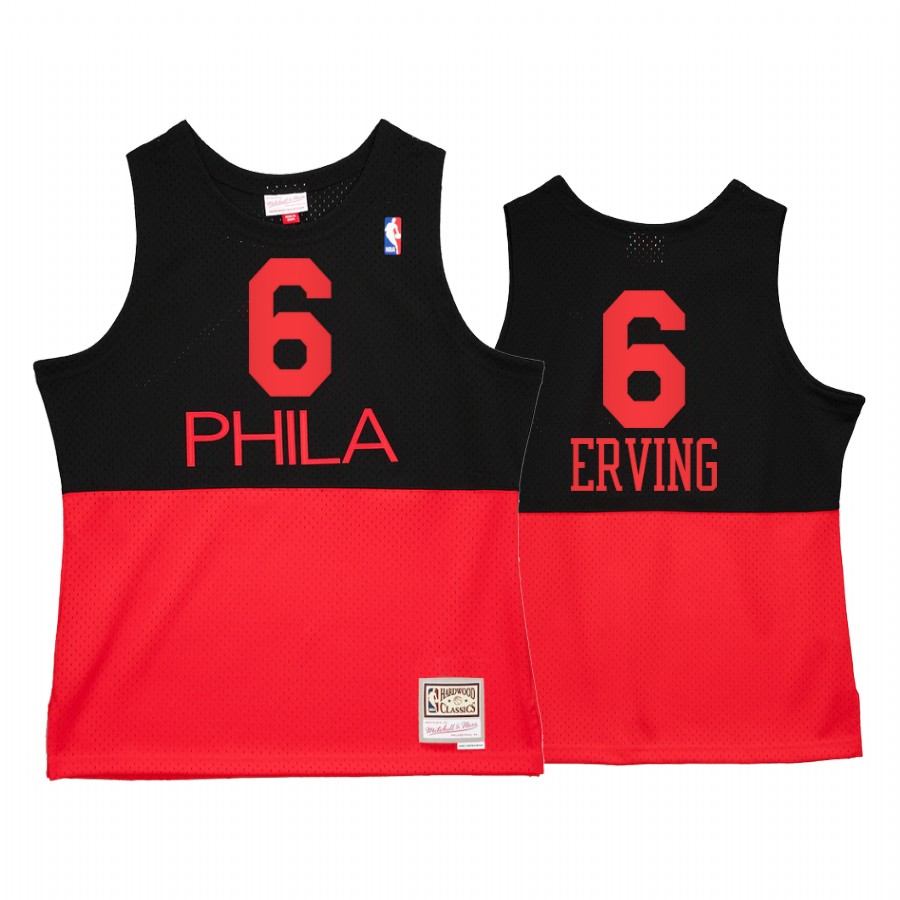 Julius Erving #6 Philadelphia 76ers Reload 2.0 Jersey Black
