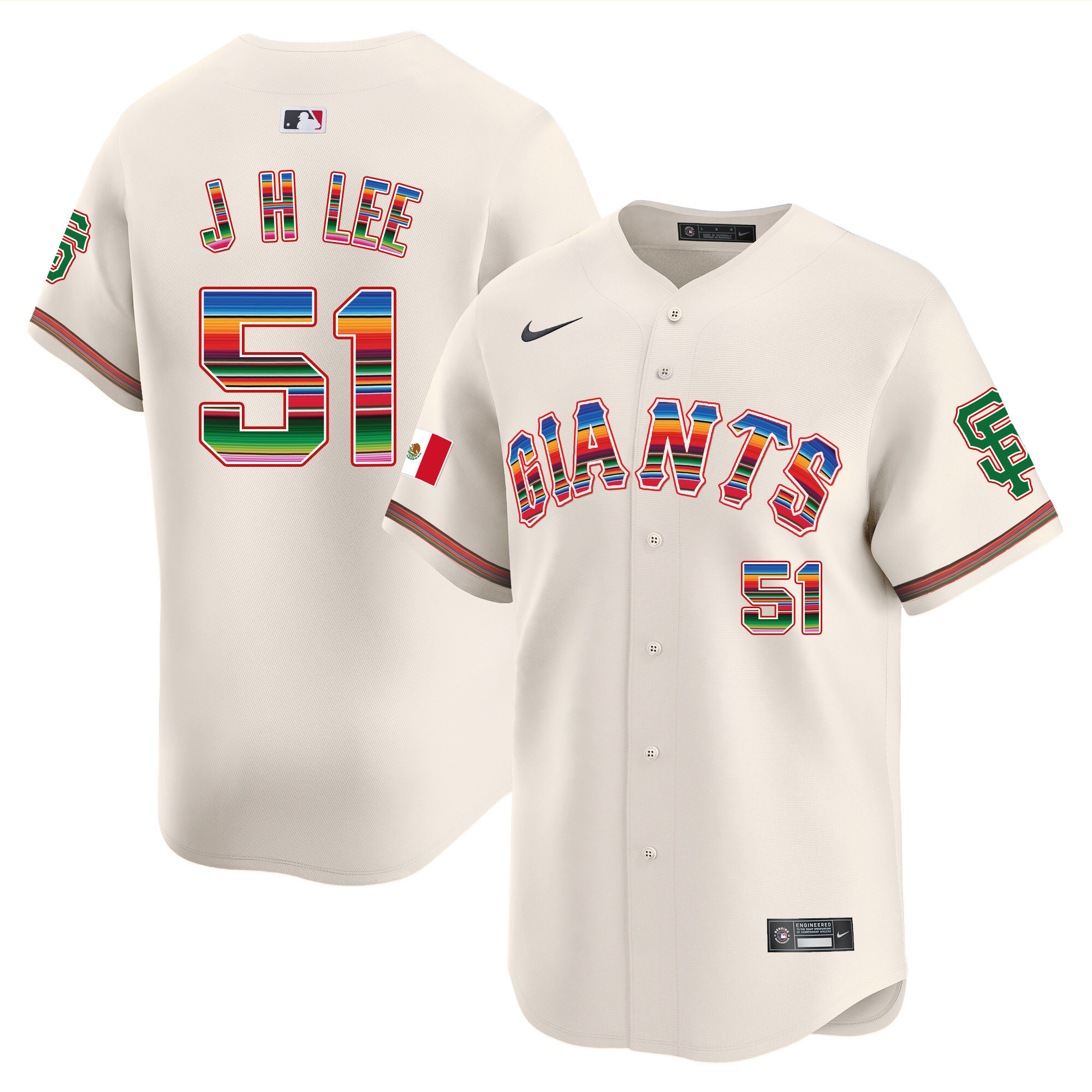 Jung Hoo Lee Men's San Francisco Giants Mexico Vapor Premier Limited Cream Jersey