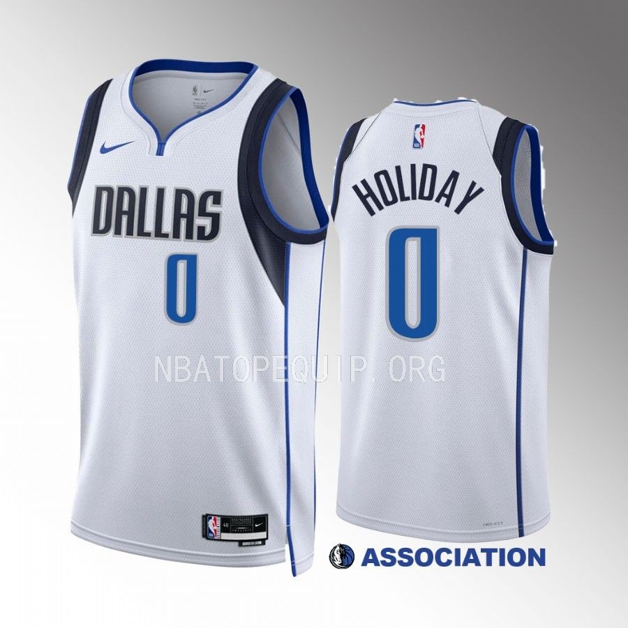 Justin Holiday Dallas Mavericks #0 White Jersey Association Edition Swingman