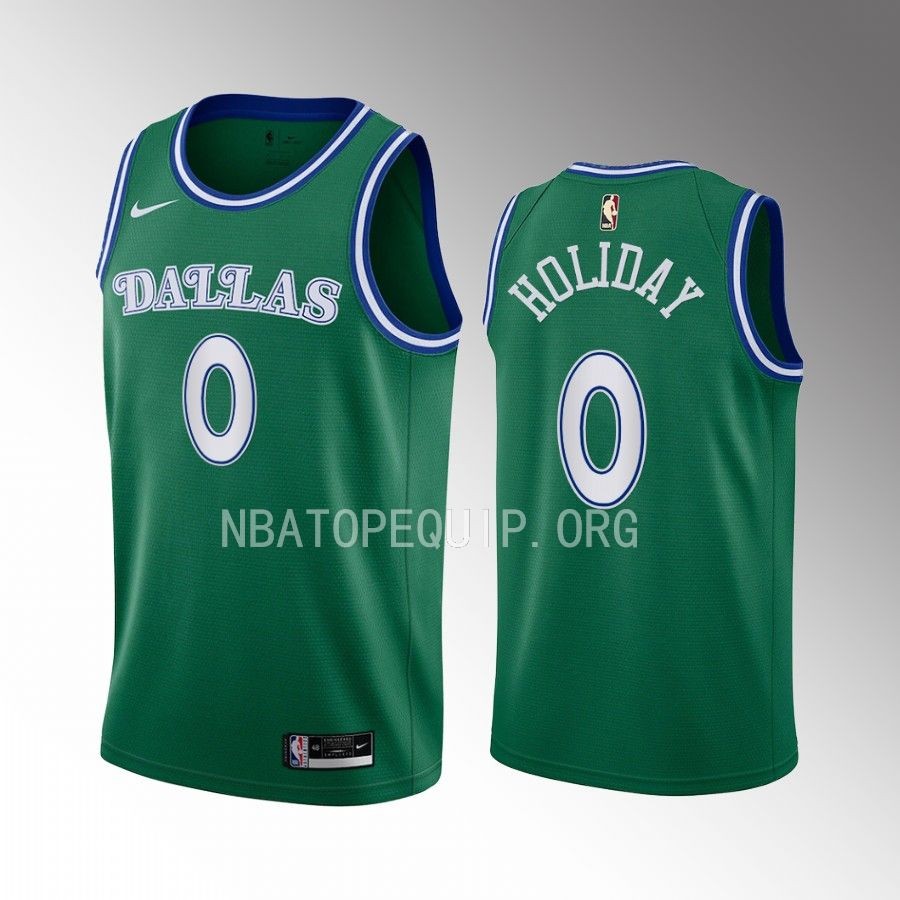 Justin Holiday Dallas Mavericks Classic Edition Green #0 Jersey Swingman