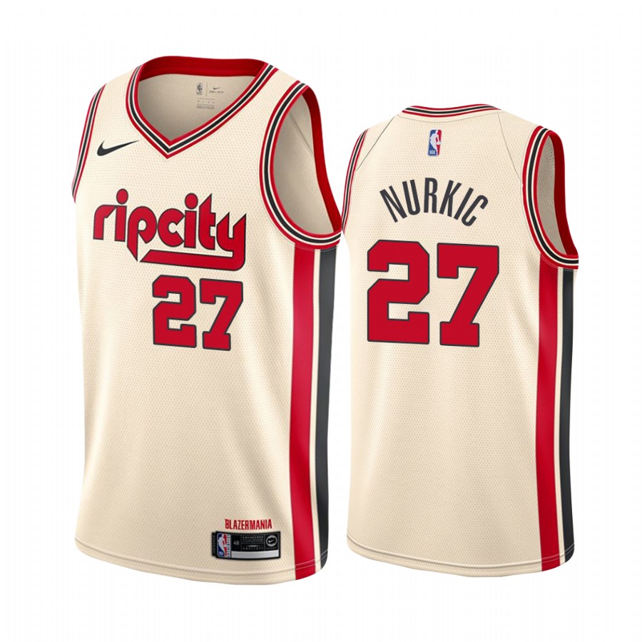 Jusuf Nurkic Portland Trail Blazers  Cream City Jersey