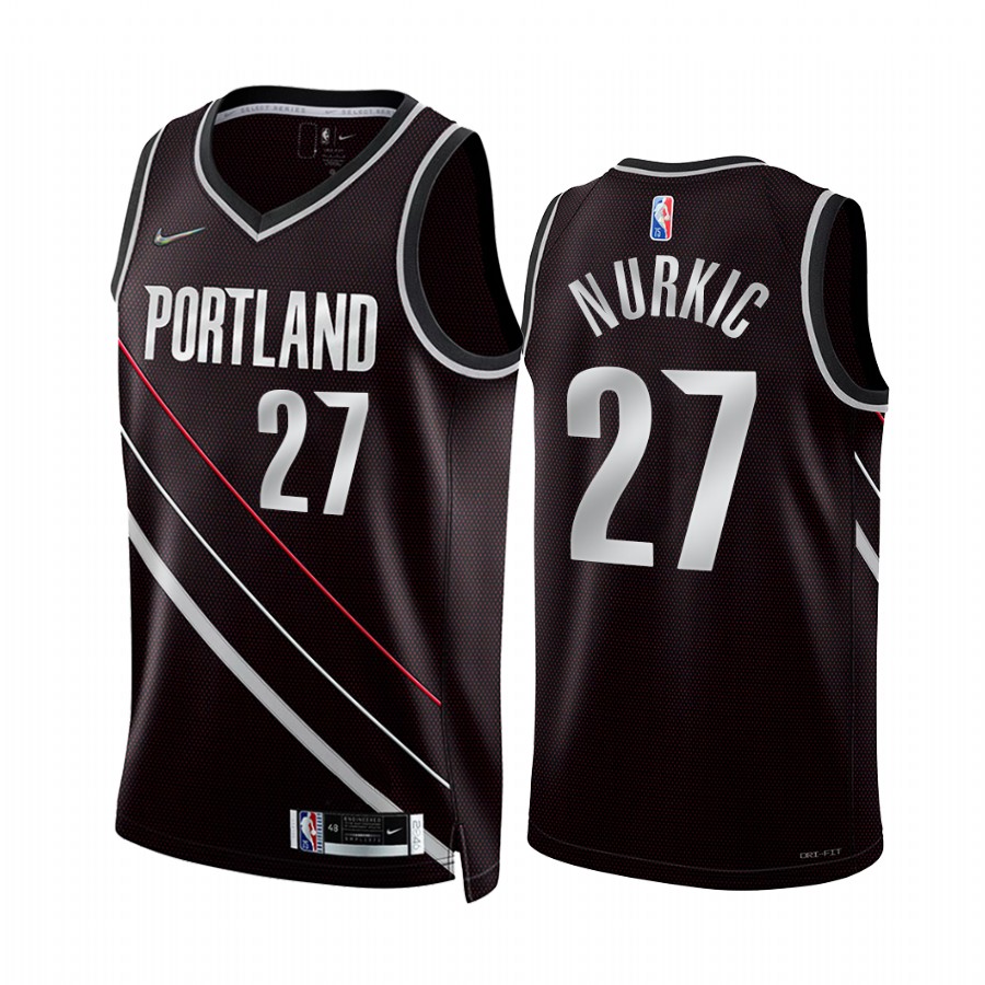 Jusuf Nurkic Select Series Portland Trail Blazers #27 Black Jersey Diamond Badge