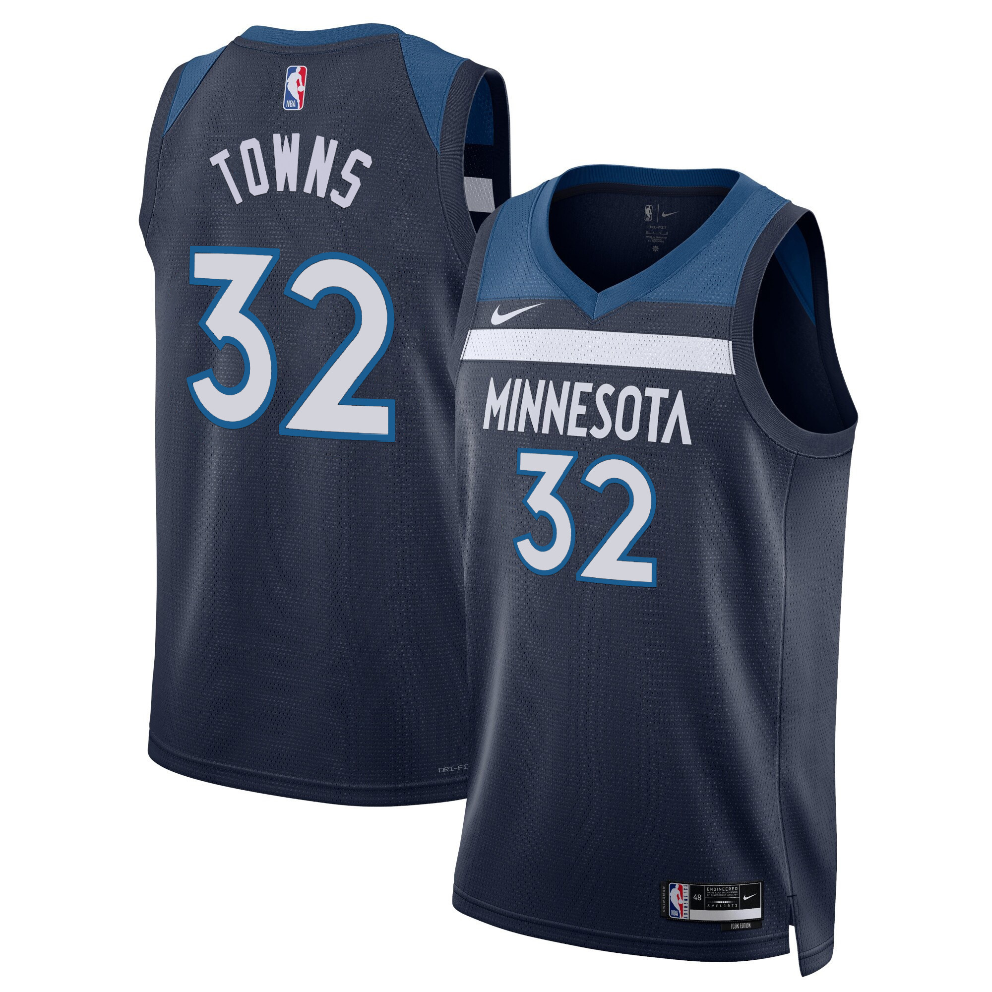 Karl-Anthony Towns Men's Minnesota Timberwolves Swingman Icon Jersey - All Stitched