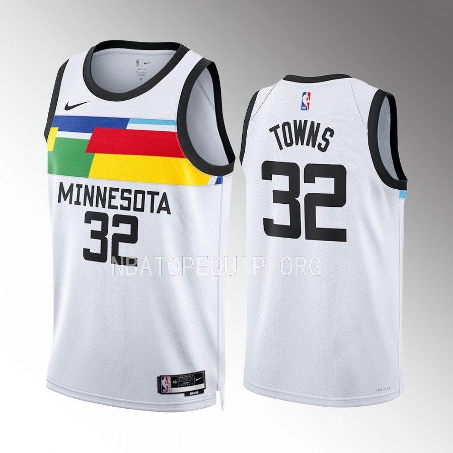 Karl-Anthony Towns Minnesota Timberwolves City Edition White #32 Jersey Swingman