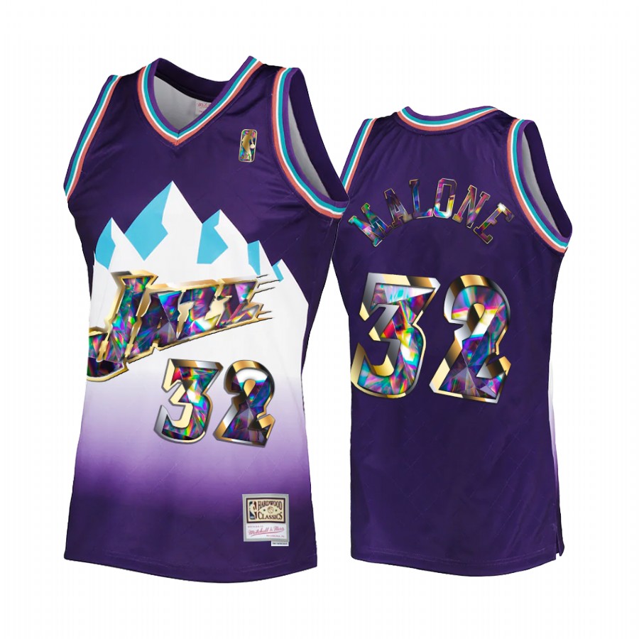 Karl Malone #32 Utah Jazz 75th Anniversary Diamond Jersey Purple
