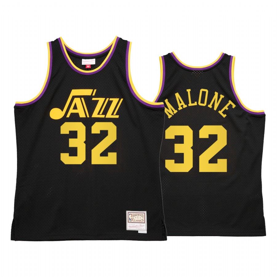 Karl Malone #32 Utah Jazz Reload 2.0 Jersey Black