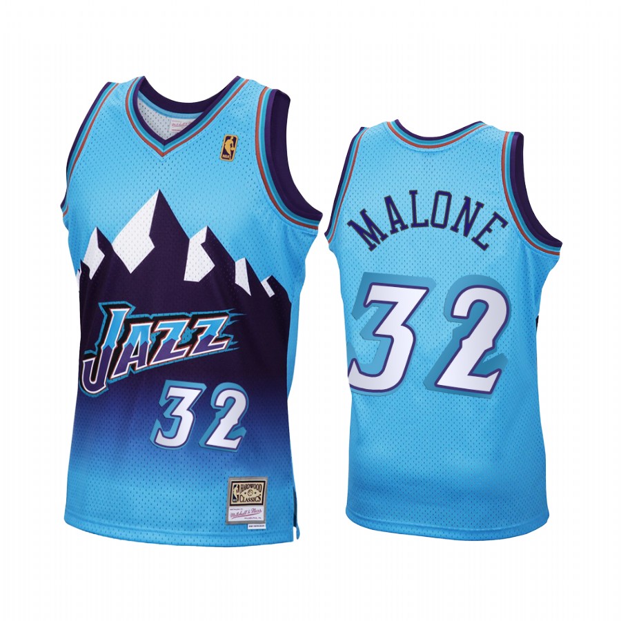 Karl Malone Utah Jazz Blue Jersey Reload Hardwood Classics