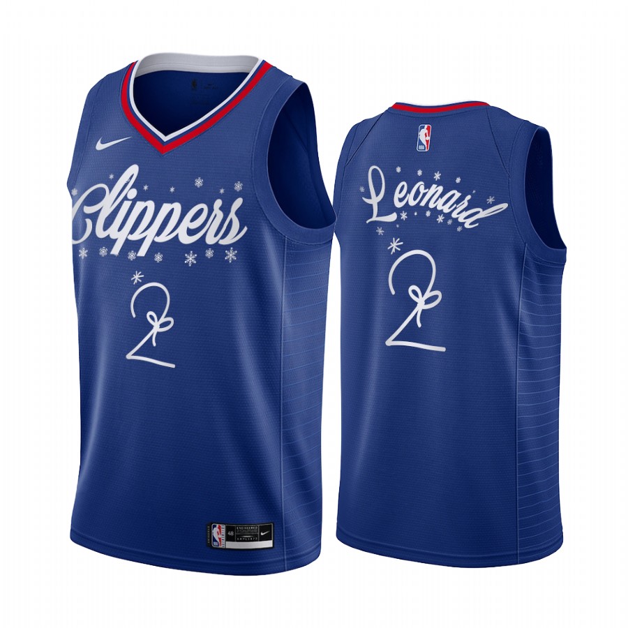 Kawhi Leonard LA Clippers Christmas Night Blue Jersey Festive Special Edition