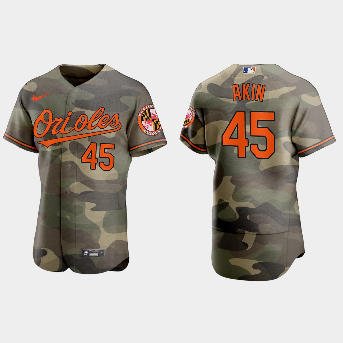 Keegan Akin Baltimore Orioles National Armed Forces Day Jersey - Camo