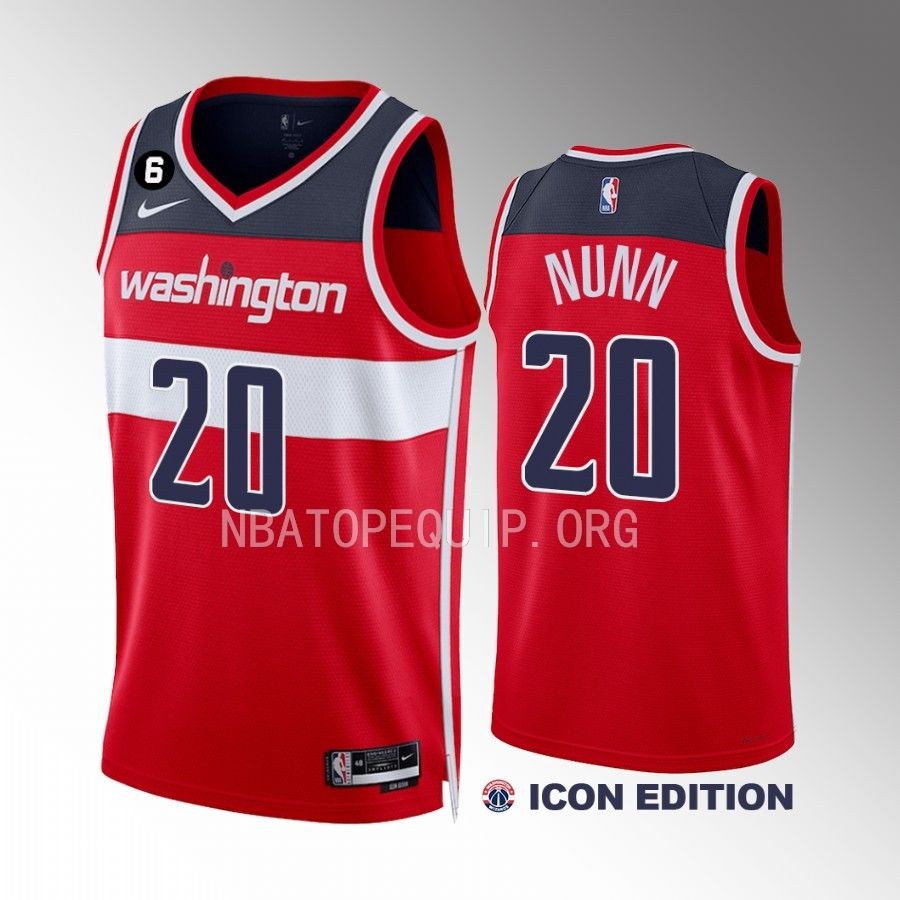 Kendrick Nunn Washington Wizards #20 Red Jersey Icon Edition