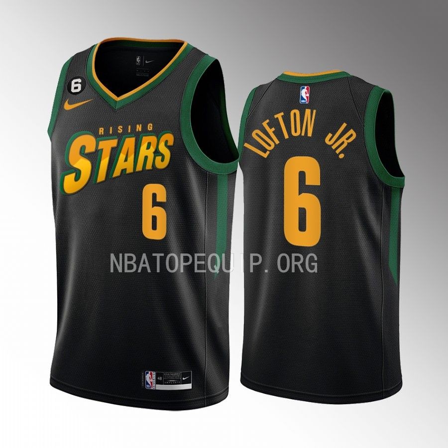 Kenneth Lofton Jr. Rising Stars Jersey Memphis Grizzlies #6 Black Men's Uniform