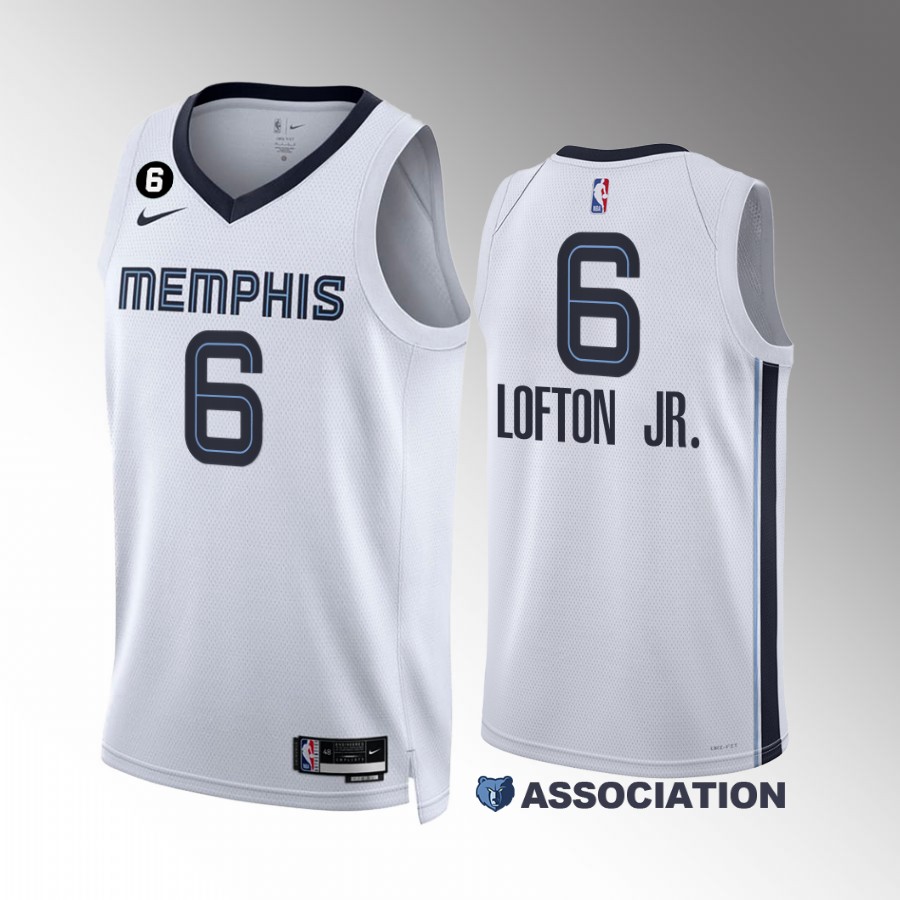 Kenneth Lofton Jr. #6 Memphis Grizzlies Association Edition White Jersey