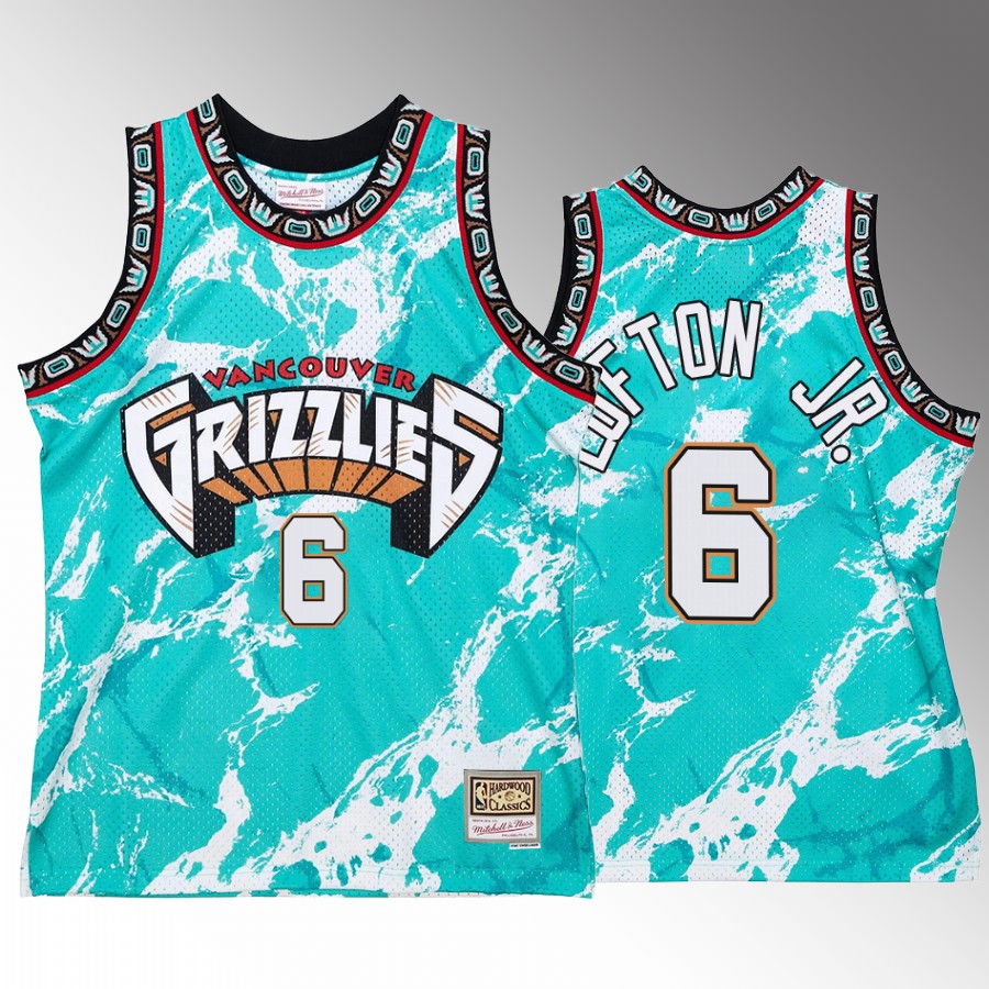 Kenneth Lofton Jr. Memphis Grizzlies Teal Marble Swingman Hardwood Classics #6 Jersey